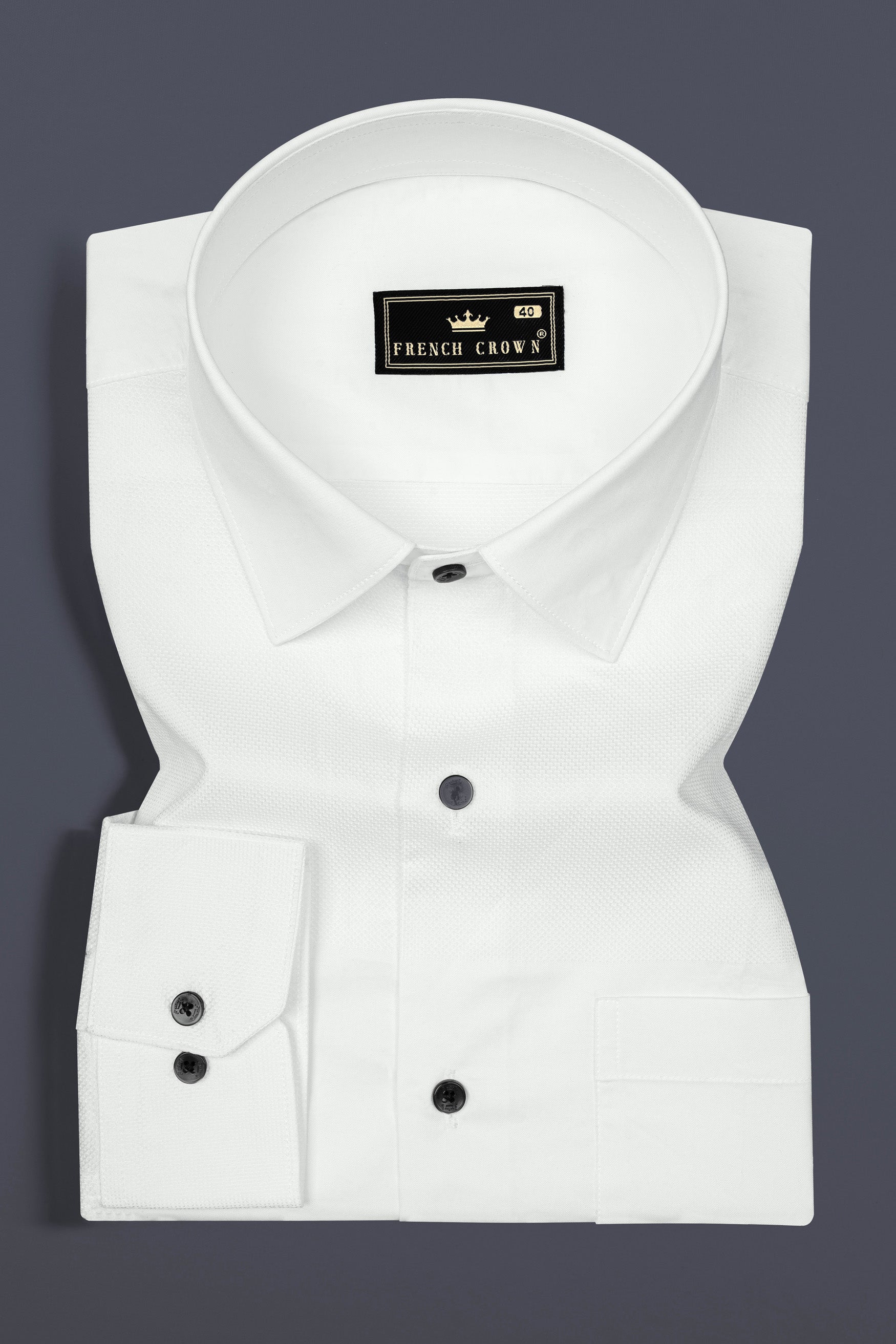 Bright White Dobby Textured Giza Cotton Shirt 12536-BLK-38, 12536-BLK-H-38, 12536-BLK-39, 12536-BLK-H-39, 12536-BLK-40, 12536-BLK-H-40, 12536-BLK-42, 12536-BLK-H-42, 12536-BLK-44, 12536-BLK-H-44, 12536-BLK-46, 12536-BLK-H-46, 12536-BLK-48, 12536-BLK-H-48, 12536-BLK-50, 12536-BLK-H-50, 12536-BLK-52, 12536-BLK-H-52