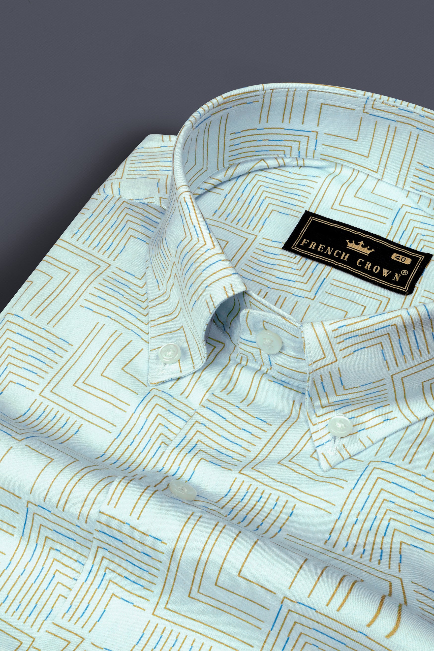 Mable Blue with Brandy Brown Abstract Lines Printed Subtle Sheen Super Soft Premium Cotton Shirt 12541-BD-38,  12541-BD-H-38,  12541-BD-39,  12541-BD-H-39,  12541-BD-40,  12541-BD-H-40,  12541-BD-42,  12541-BD-H-42,  12541-BD-44,  12541-BD-H-44,  12541-BD-46,  12541-BD-H-46,  12541-BD-48,  12541-BD-H-48,  12541-BD-50,  12541-BD-H-50,  12541-BD-52,  12541-BD-H-52