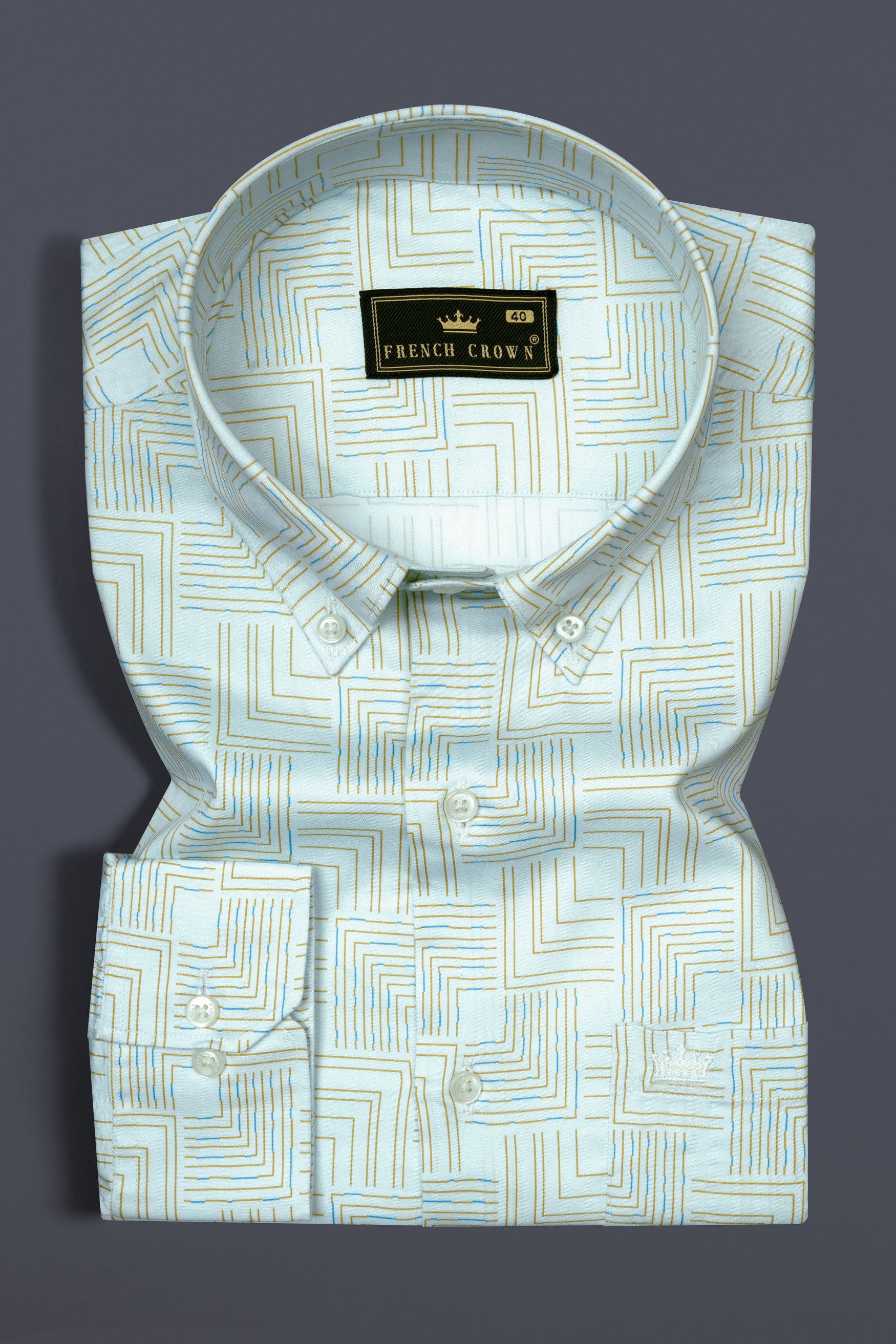 Mable Blue with Brandy Brown Abstract Lines Printed Subtle Sheen Super Soft Premium Cotton Shirt 12541-BD-38, 12541-BD-H-38, 12541-BD-39, 12541-BD-H-39, 12541-BD-40, 12541-BD-H-40, 12541-BD-42, 12541-BD-H-42, 12541-BD-44, 12541-BD-H-44, 12541-BD-46, 12541-BD-H-46, 12541-BD-48, 12541-BD-H-48, 12541-BD-50, 12541-BD-H-50, 12541-BD-52, 12541-BD-H-52