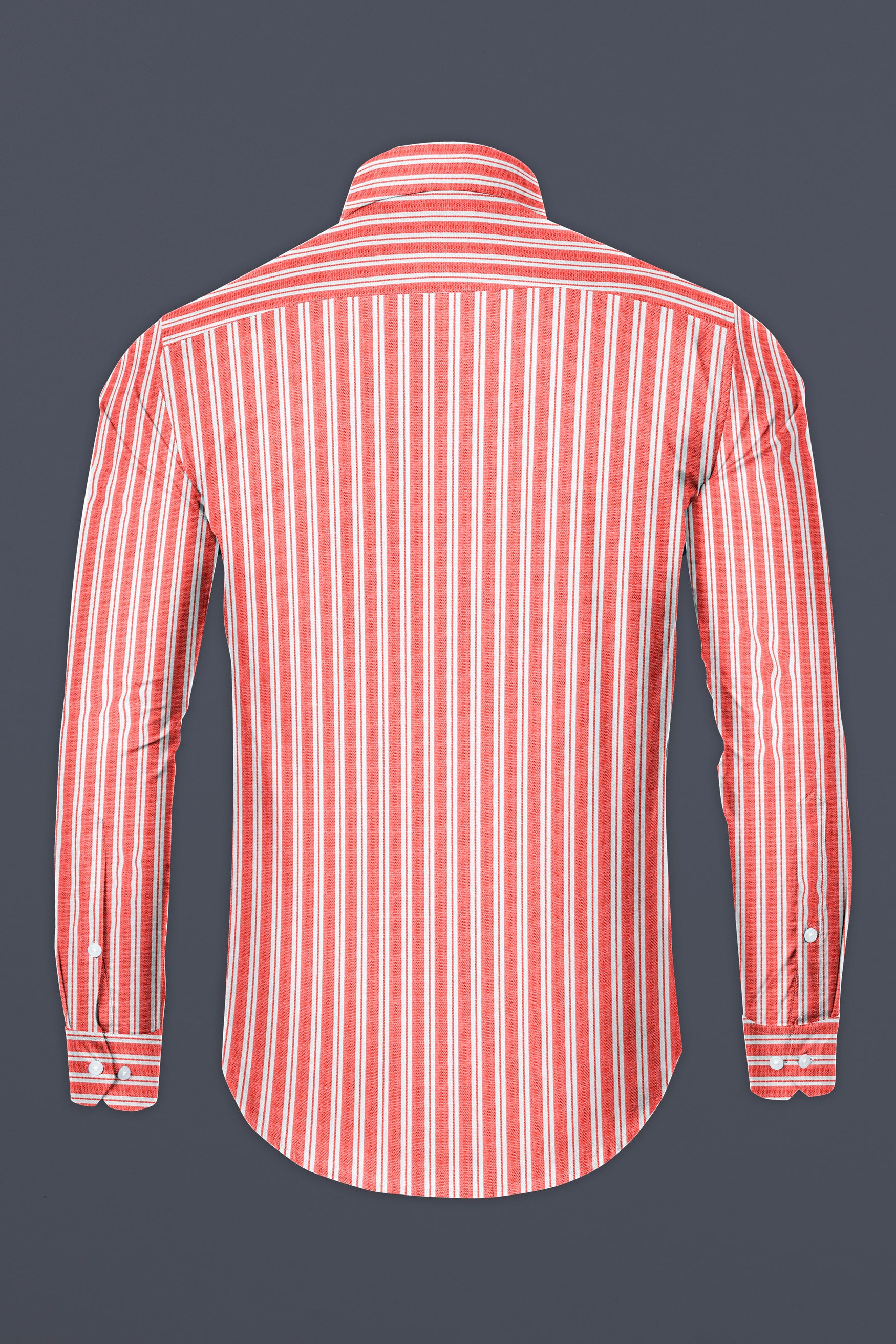 Geraldine Orange and White Striped Dobby Textured Premium Cotton Shirt 12542-BD-38,  12542-BD-H-38,  12542-BD-39,  12542-BD-H-39,  12542-BD-40,  12542-BD-H-40,  12542-BD-42,  12542-BD-H-42,  12542-BD-44,  12542-BD-H-44,  12542-BD-46,  12542-BD-H-46,  12542-BD-48,  12542-BD-H-48,  12542-BD-50,  12542-BD-H-50,  12542-BD-52,  12542-BD-H-52