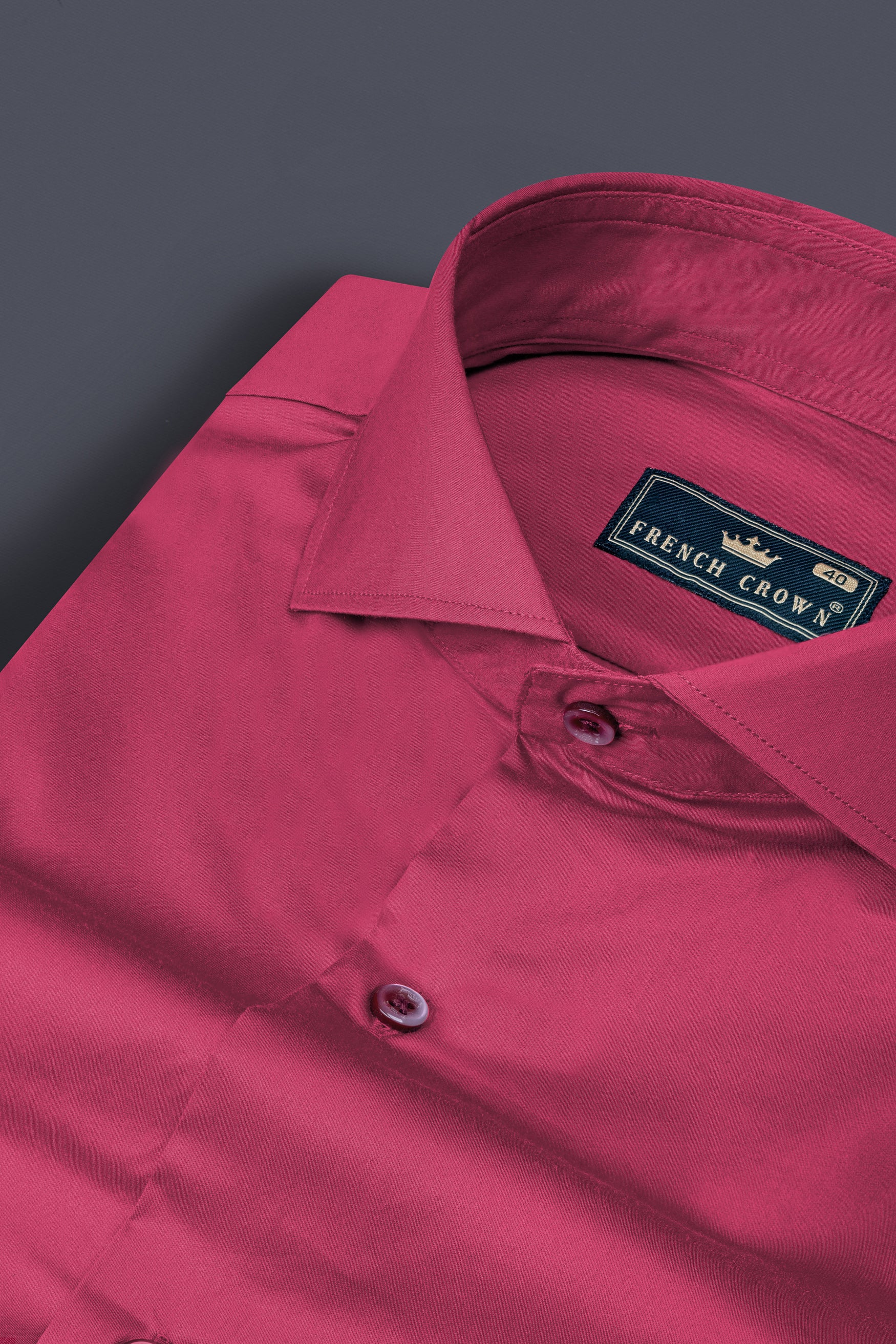 Hibiscus Red Subtle Sheen Super Soft Premium Cotton Shirt