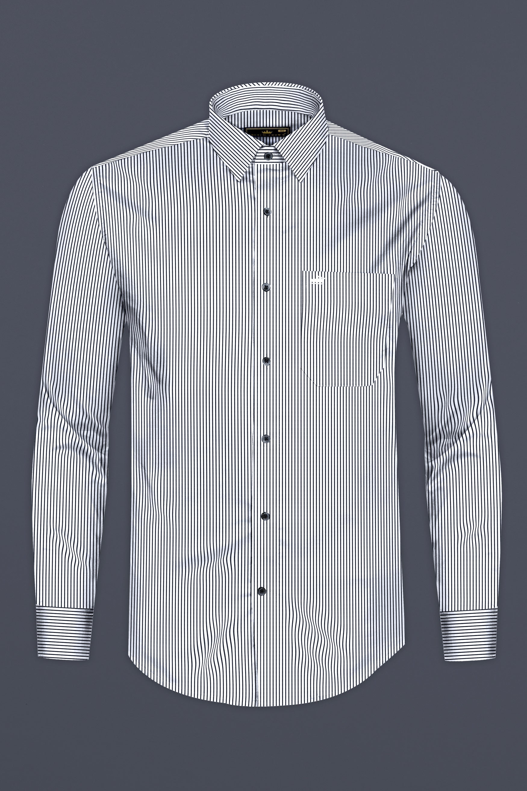 Jade Black and White Striped Poplin Giza Cotton Shirt 12550-BLK-38,  12550-BLK-H-38,  12550-BLK-39,  12550-BLK-H-39,  12550-BLK-40,  12550-BLK-H-40,  12550-BLK-42,  12550-BLK-H-42,  12550-BLK-44,  12550-BLK-H-44,  12550-BLK-46,  12550-BLK-H-46,  12550-BLK-48,  12550-BLK-H-48,  12550-BLK-50,  12550-BLK-H-50,  12550-BLK-52,  12550-BLK-H-52