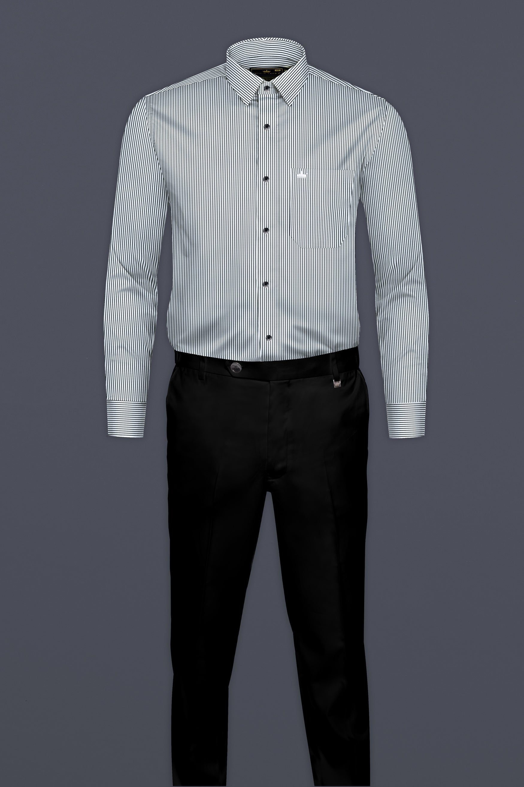 Jade Black and White Striped Poplin Giza Cotton Shirt 12550-BLK-38,  12550-BLK-H-38,  12550-BLK-39,  12550-BLK-H-39,  12550-BLK-40,  12550-BLK-H-40,  12550-BLK-42,  12550-BLK-H-42,  12550-BLK-44,  12550-BLK-H-44,  12550-BLK-46,  12550-BLK-H-46,  12550-BLK-48,  12550-BLK-H-48,  12550-BLK-50,  12550-BLK-H-50,  12550-BLK-52,  12550-BLK-H-52