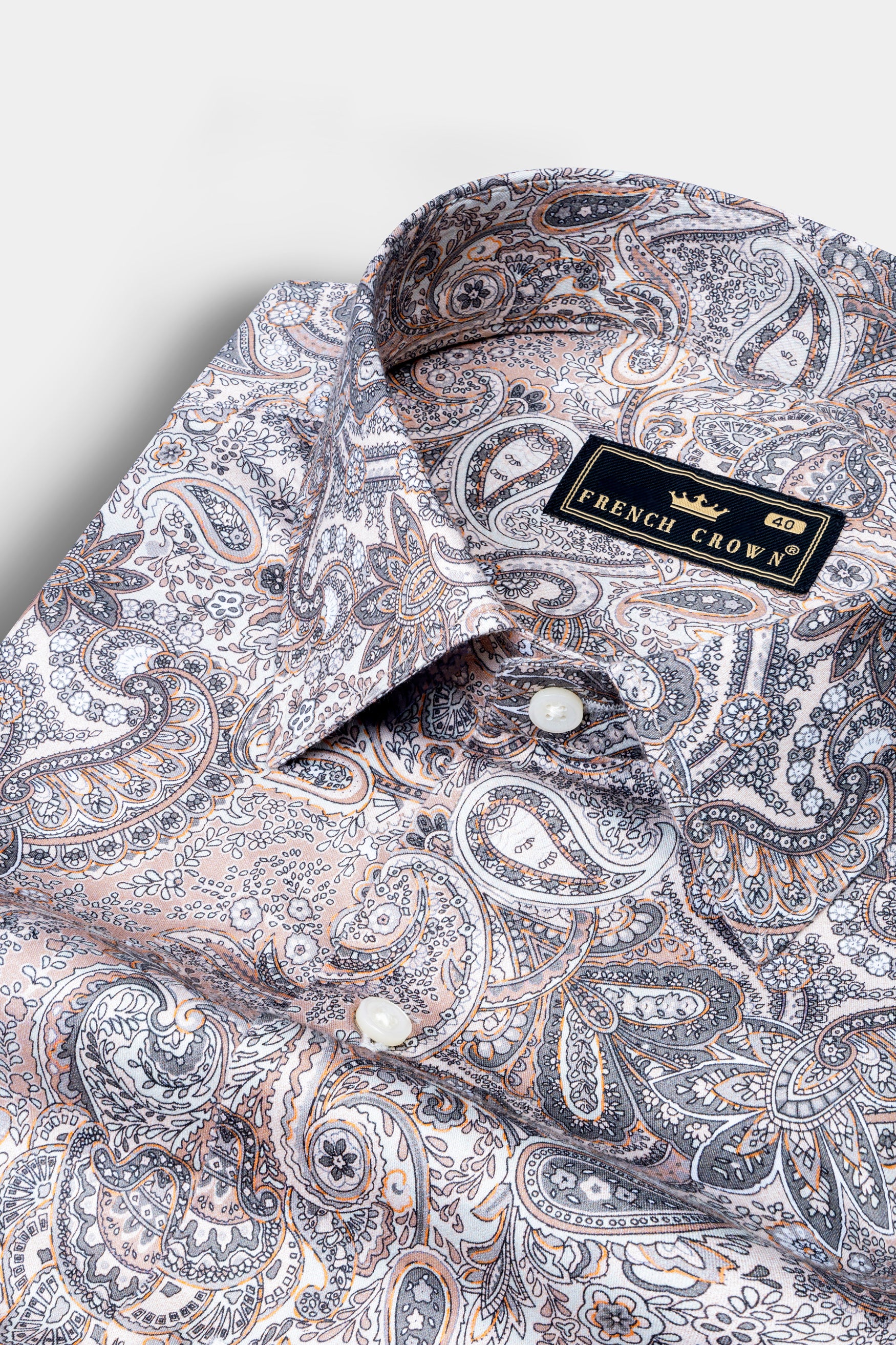 Eunry Pink Paisley Printed Super Soft Premium Giza Cotton Shirt 12554-38, 12554-H-38, 12554-39, 12554-H-39, 12554-40, 12554-H-40, 12554-42, 12554-H-42, 12554-44, 12554-H-44, 12554-46, 12554-H-46, 12554-48, 12554-H-48, 12554-50, 12554-H-50, 12554-52, 12554-H-52