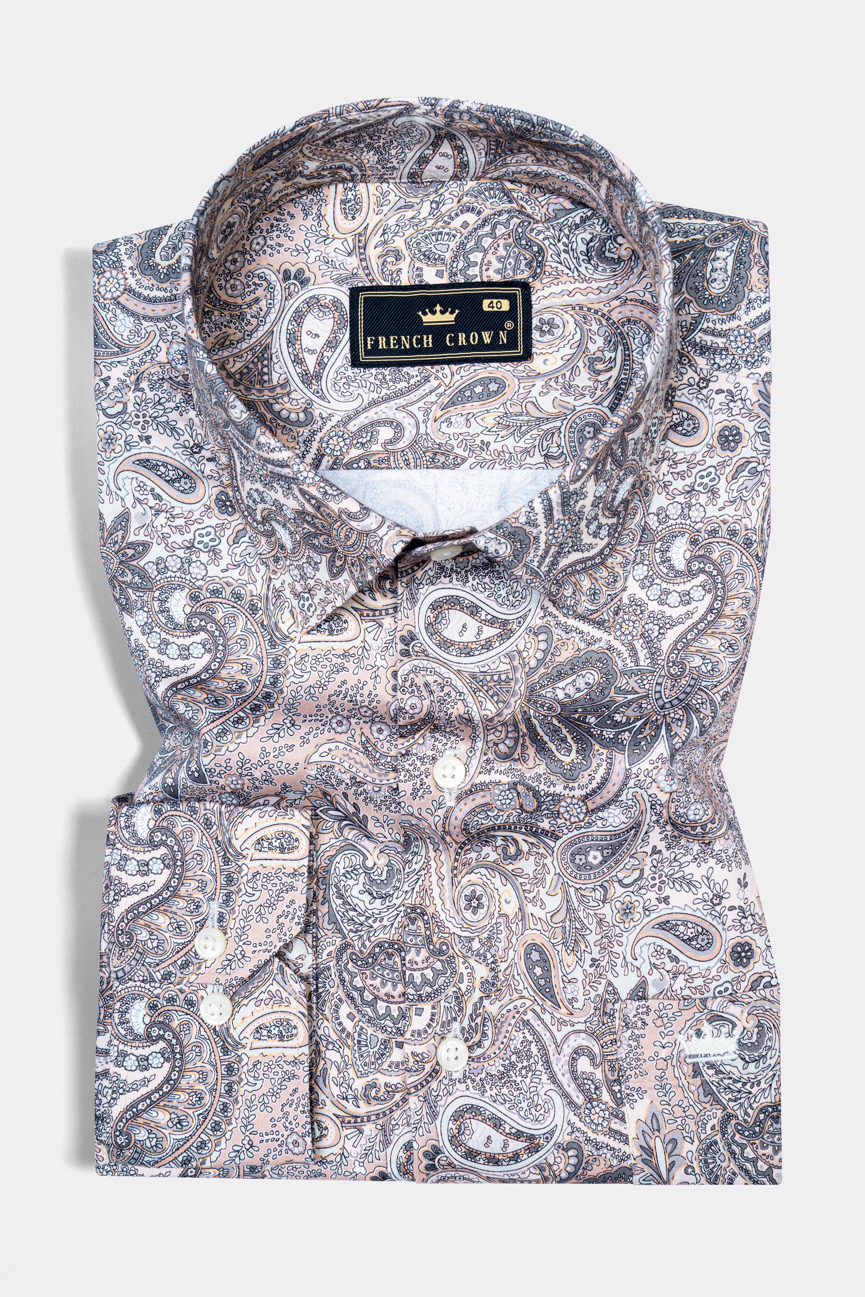 Eunry Pink Paisley Printed Super Soft Premium Giza Cotton Shirt 12554-38, 12554-H-38, 12554-39, 12554-H-39, 12554-40, 12554-H-40, 12554-42, 12554-H-42, 12554-44, 12554-H-44, 12554-46, 12554-H-46, 12554-48, 12554-H-48, 12554-50, 12554-H-50, 12554-52, 12554-H-52