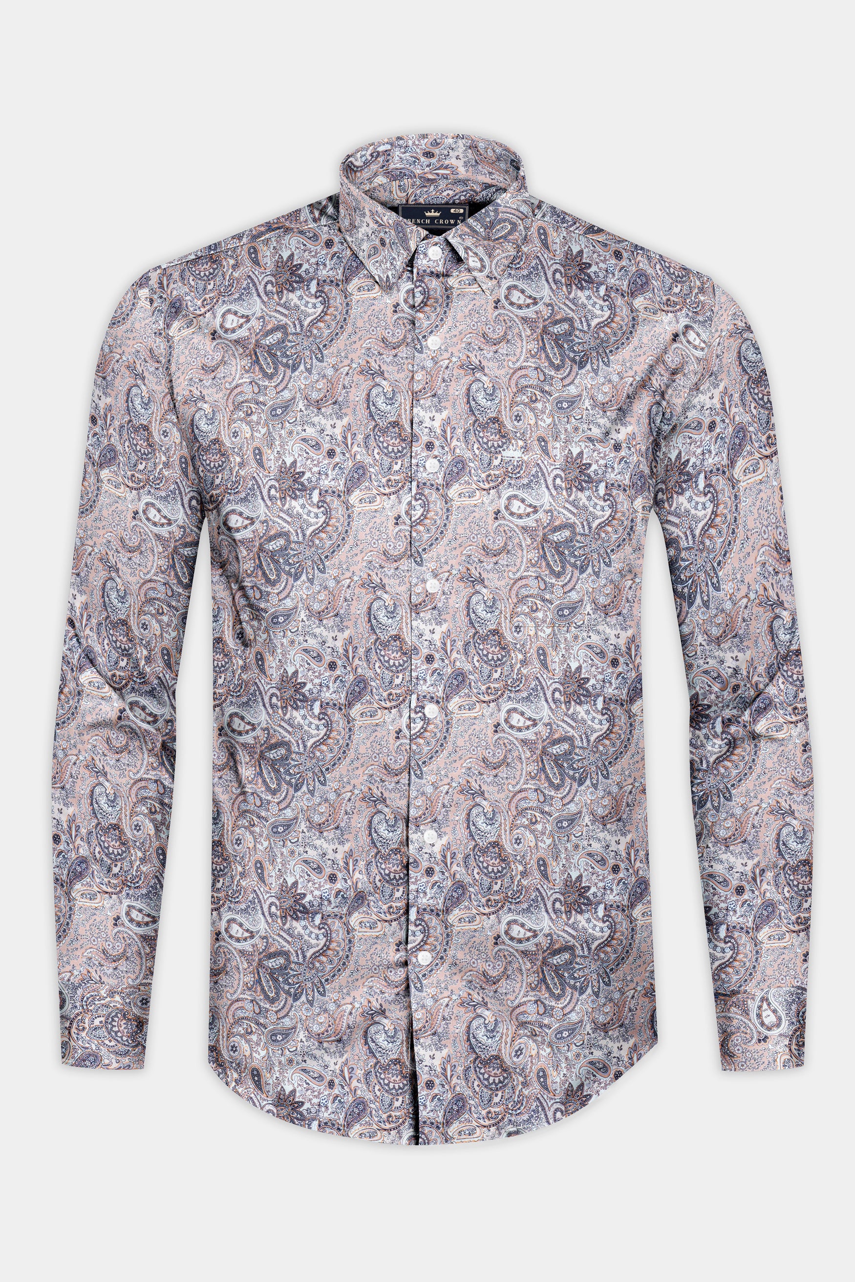 Eunry Pink Paisley Printed Super Soft Premium Giza Cotton Shirt 12554-38, 12554-H-38, 12554-39, 12554-H-39, 12554-40, 12554-H-40, 12554-42, 12554-H-42, 12554-44, 12554-H-44, 12554-46, 12554-H-46, 12554-48, 12554-H-48, 12554-50, 12554-H-50, 12554-52, 12554-H-52