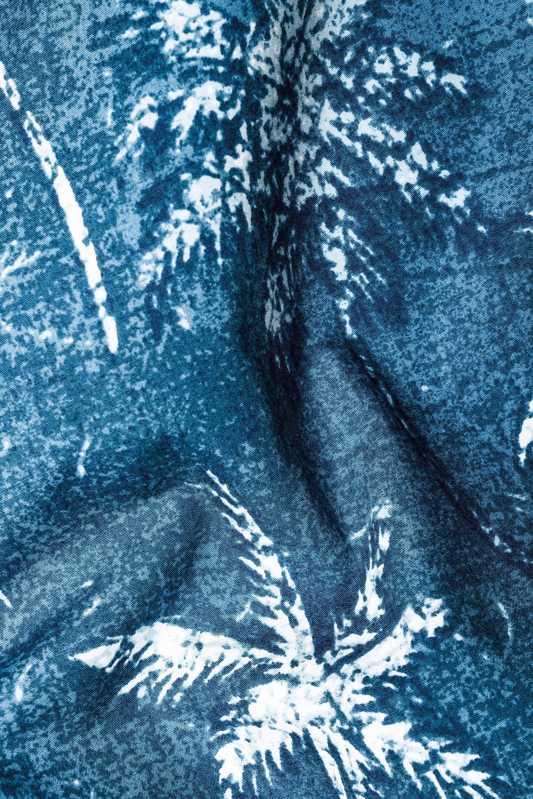 Calypso Blue with White Coconut Tree Printed Poplin Giza Cotton Shirt 12557-BLK-38,  12557-BLK-H-38,  12557-BLK-39,  12557-BLK-H-39,  12557-BLK-40,  12557-BLK-H-40,  12557-BLK-42,  12557-BLK-H-42,  12557-BLK-44,  12557-BLK-H-44,  12557-BLK-46,  12557-BLK-H-46,  12557-BLK-48,  12557-BLK-H-48,  12557-BLK-50,  12557-BLK-H-50,  12557-BLK-52,  12557-BLK-H-52