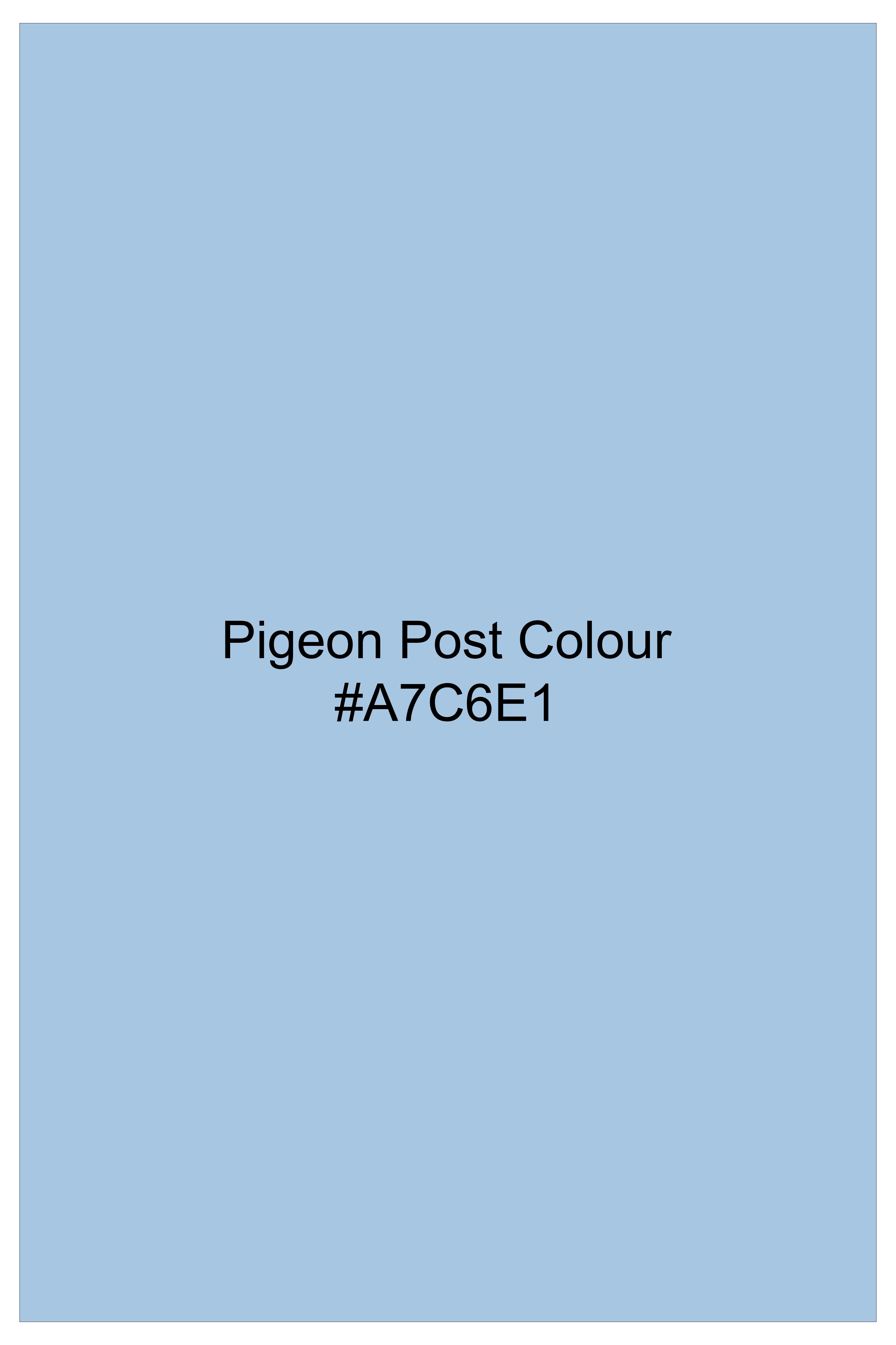 Pigeon Post Blue Dobby Textured Premium Giza Cotton Designer Shirt