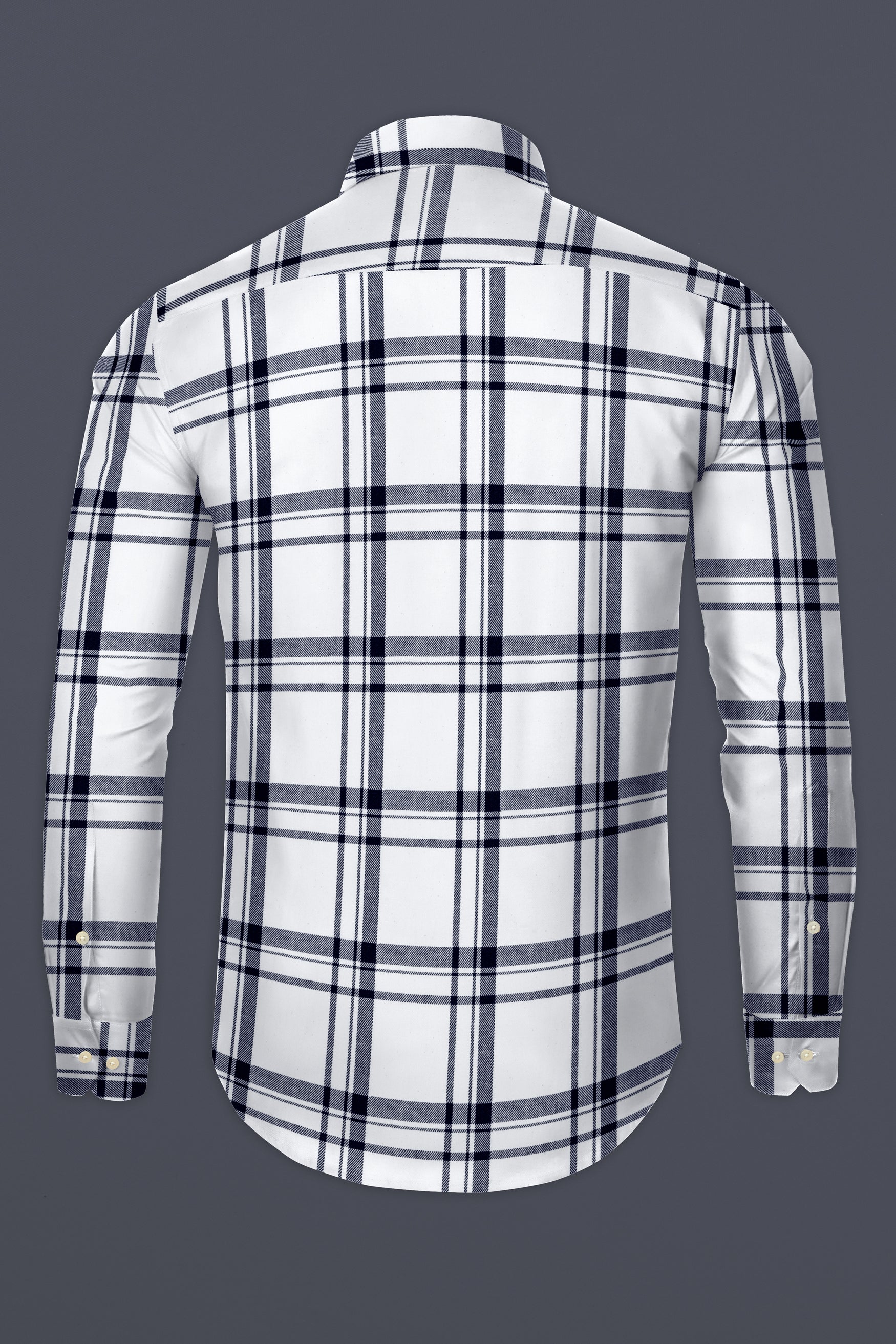 Bright White with Jaguar Dark Blue Plaid Flannel Shirt 12615-BD-38, 12615-BD-H-38, 12615-BD-39, 12615-BD-H-39, 12615-BD-40, 12615-BD-H-40, 12615-BD-42, 12615-BD-H-42, 12615-BD-44, 12615-BD-H-44, 12615-BD-46, 12615-BD-H-46, 12615-BD-48, 12615-BD-H-48, 12615-BD-50, 12615-BD-H-50, 12615-BD-52, 12615-BD-H-52