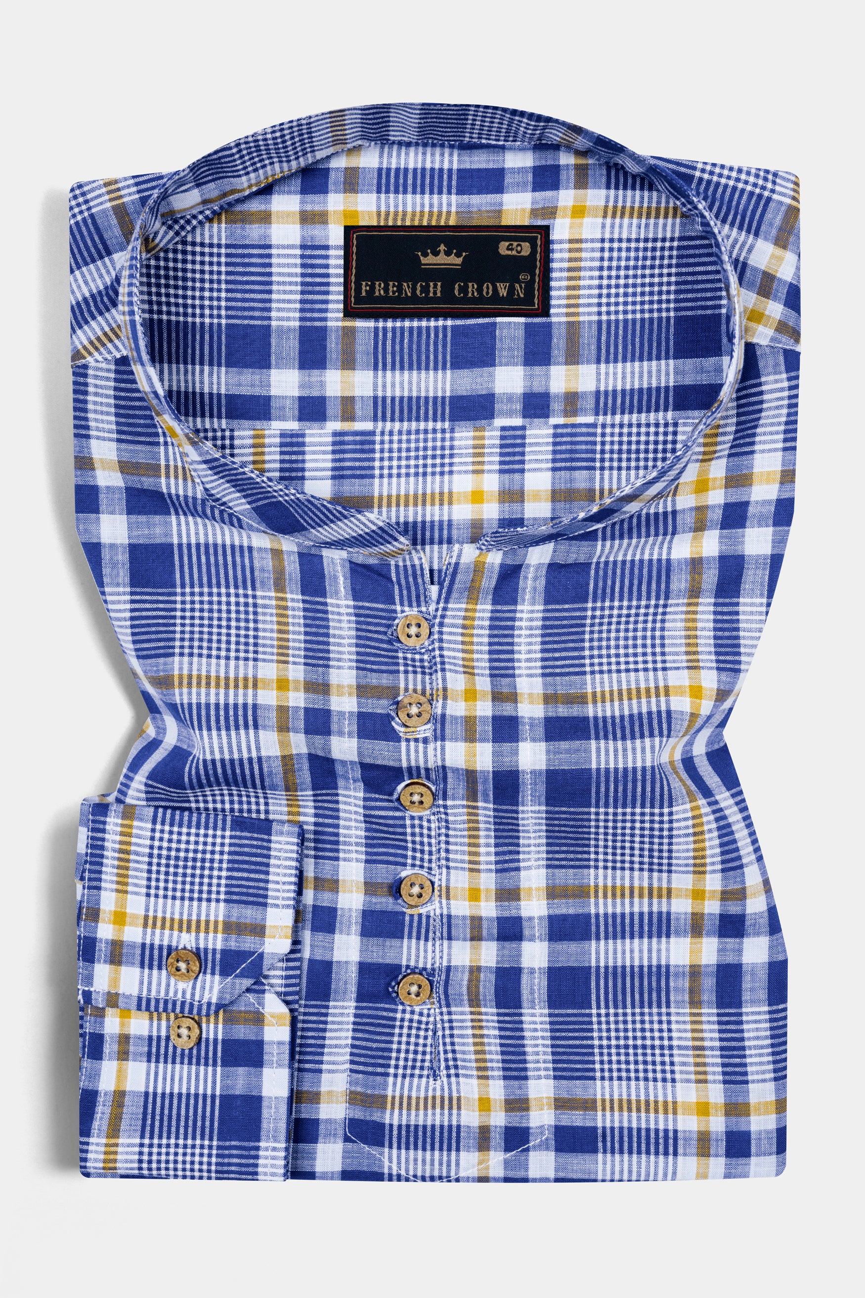 Astronaut Blue Multicolour Plaid Chambray Premium Cotton Kurta Shirt 12620-KS-38, 12620-KS-H-38, 12620-KS-39, 12620-KS-H-39, 12620-KS-40, 12620-KS-H-40, 12620-KS-42, 12620-KS-H-42, 12620-KS-44, 12620-KS-H-44, 12620-KS-46, 12620-KS-H-46, 12620-KS-48, 12620-KS-H-48, 12620-KS-50, 12620-KS-H-50, 12620-KS-52, 12620-KS-H-52