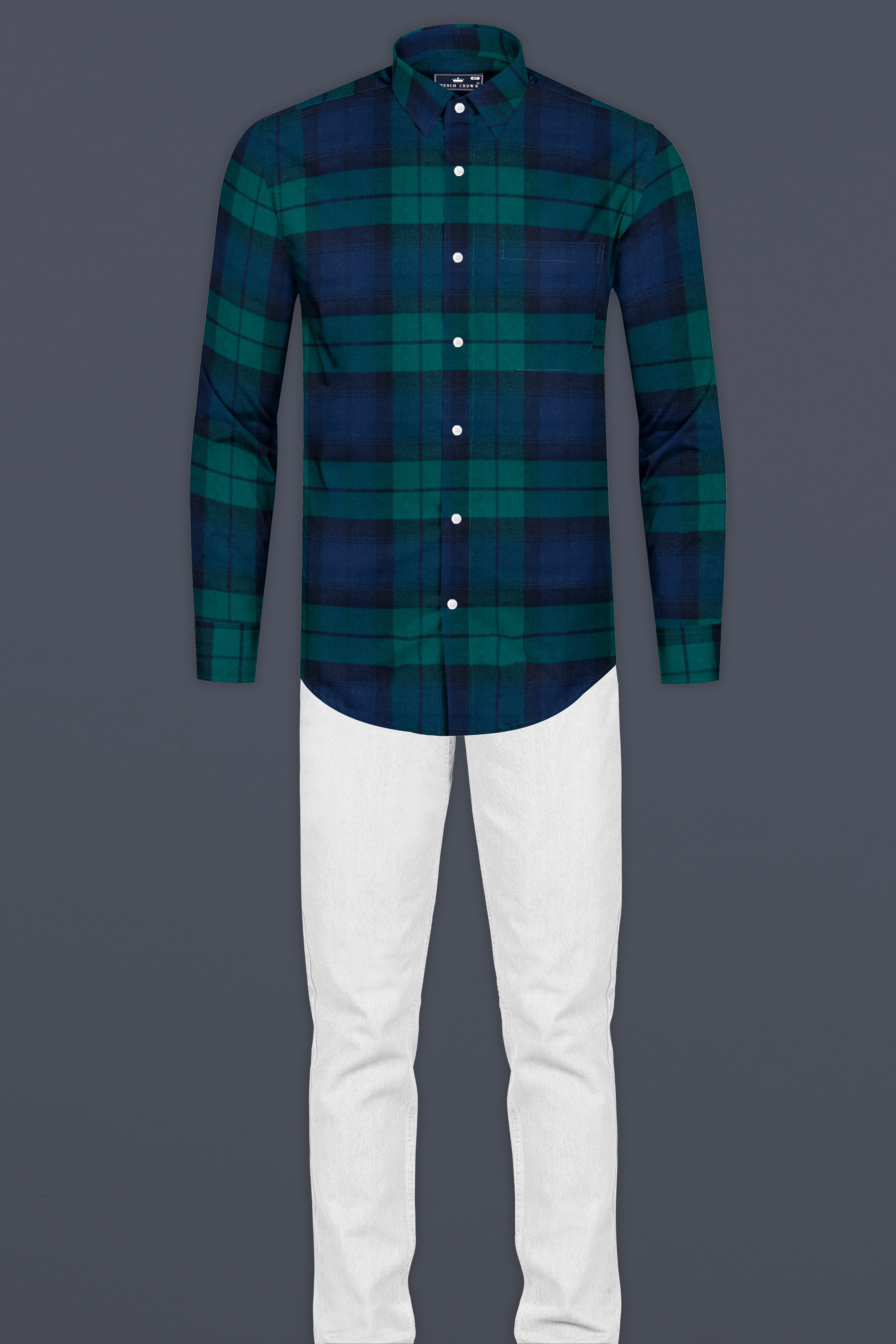 Big Stone Blue with Dark Aqua Plaid Flannel Shirt 12627-38, 12627-H-38, 12627-39, 12627-H-39, 12627-40, 12627-H-40, 12627-42, 12627-H-42, 12627-44, 12627-H-44, 12627-46, 12627-H-46, 12627-48, 12627-H-48, 12627-50, 12627-H-50, 12627-52, 12627-H-52