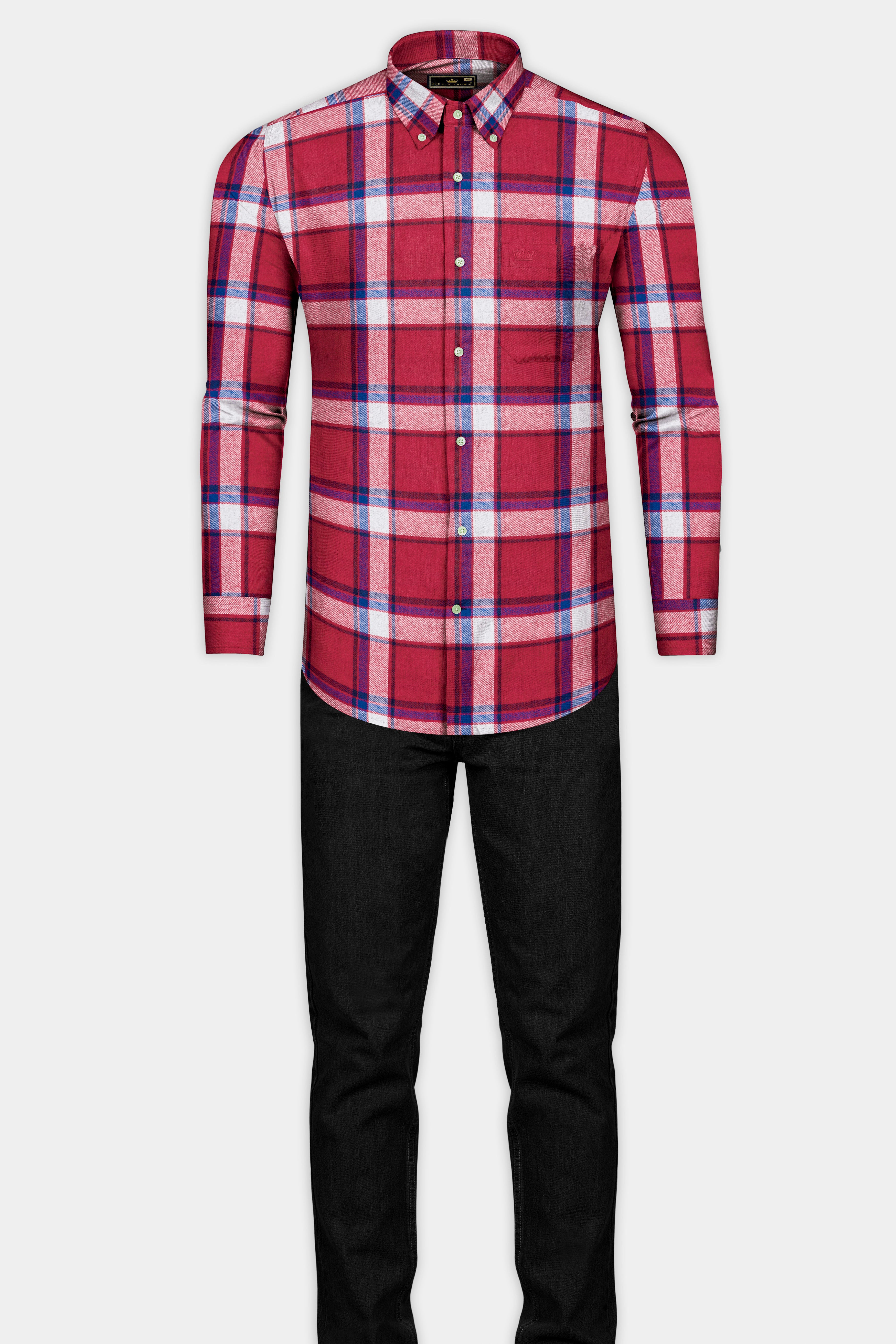 Vivid Auburn Red with Downriver Blue and White Plaid Flannel shirt 12633-BD-38, 12633-BD-H-38, 12633-BD-39, 12633-BD-H-39, 12633-BD-40, 12633-BD-H-40, 12633-BD-42, 12633-BD-H-42, 12633-BD-44, 12633-BD-H-44, 12633-BD-46, 12633-BD-H-46, 12633-BD-48, 12633-BD-H-48, 12633-BD-50, 12633-BD-H-50, 12633-BD-52, 12633-BD-H-52