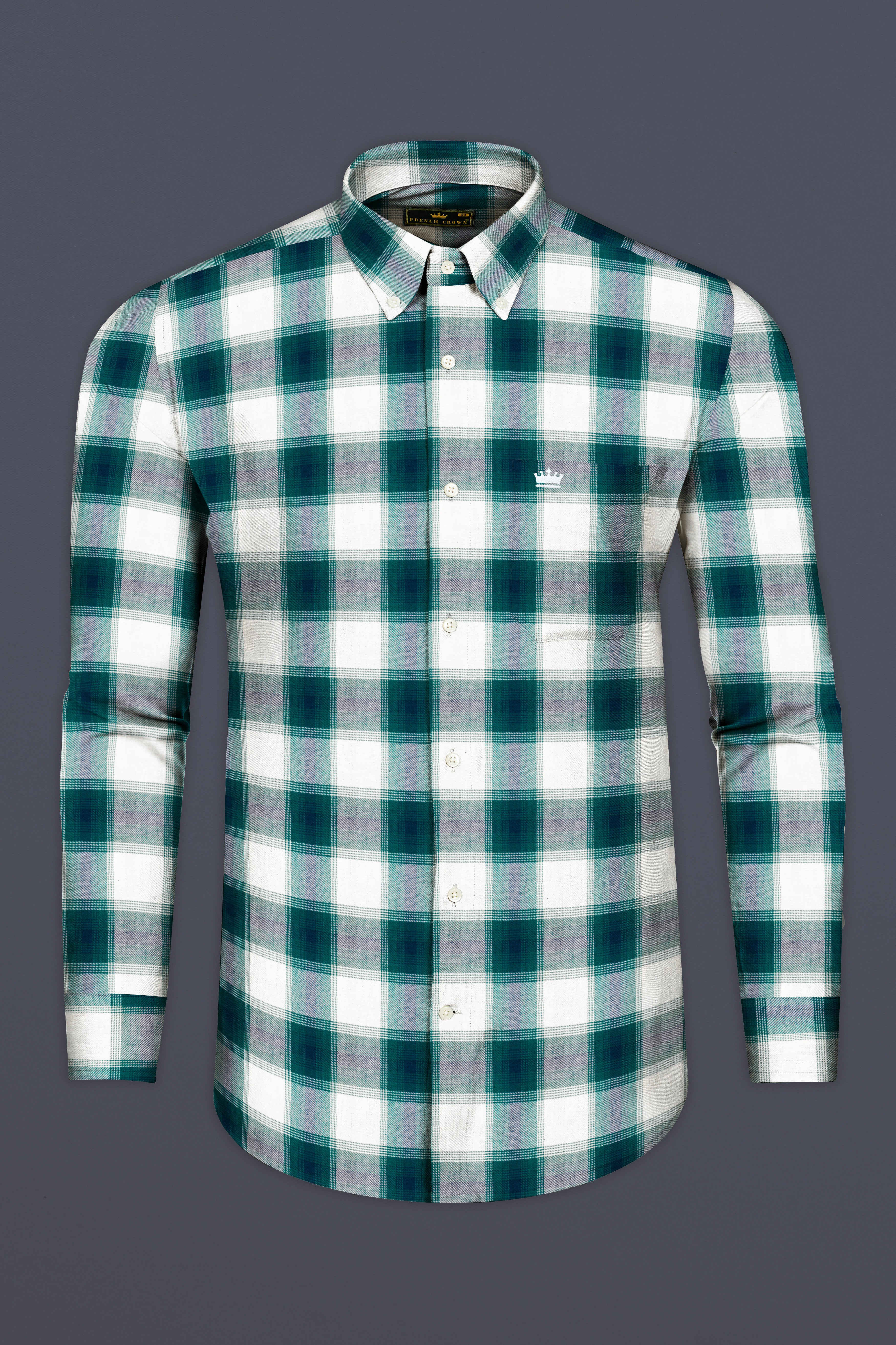 Deep Sea Green with Vista White Plaid Flannel Shirt 12634-BD-38, 12634-BD-H-38, 12634-BD-39, 12634-BD-H-39, 12634-BD-40, 12634-BD-H-40, 12634-BD-42, 12634-BD-H-42, 12634-BD-44, 12634-BD-H-44, 12634-BD-46, 12634-BD-H-46, 12634-BD-48, 12634-BD-H-48, 12634-BD-50, 12634-BD-H-50, 12634-BD-52, 12634-BD-H-52