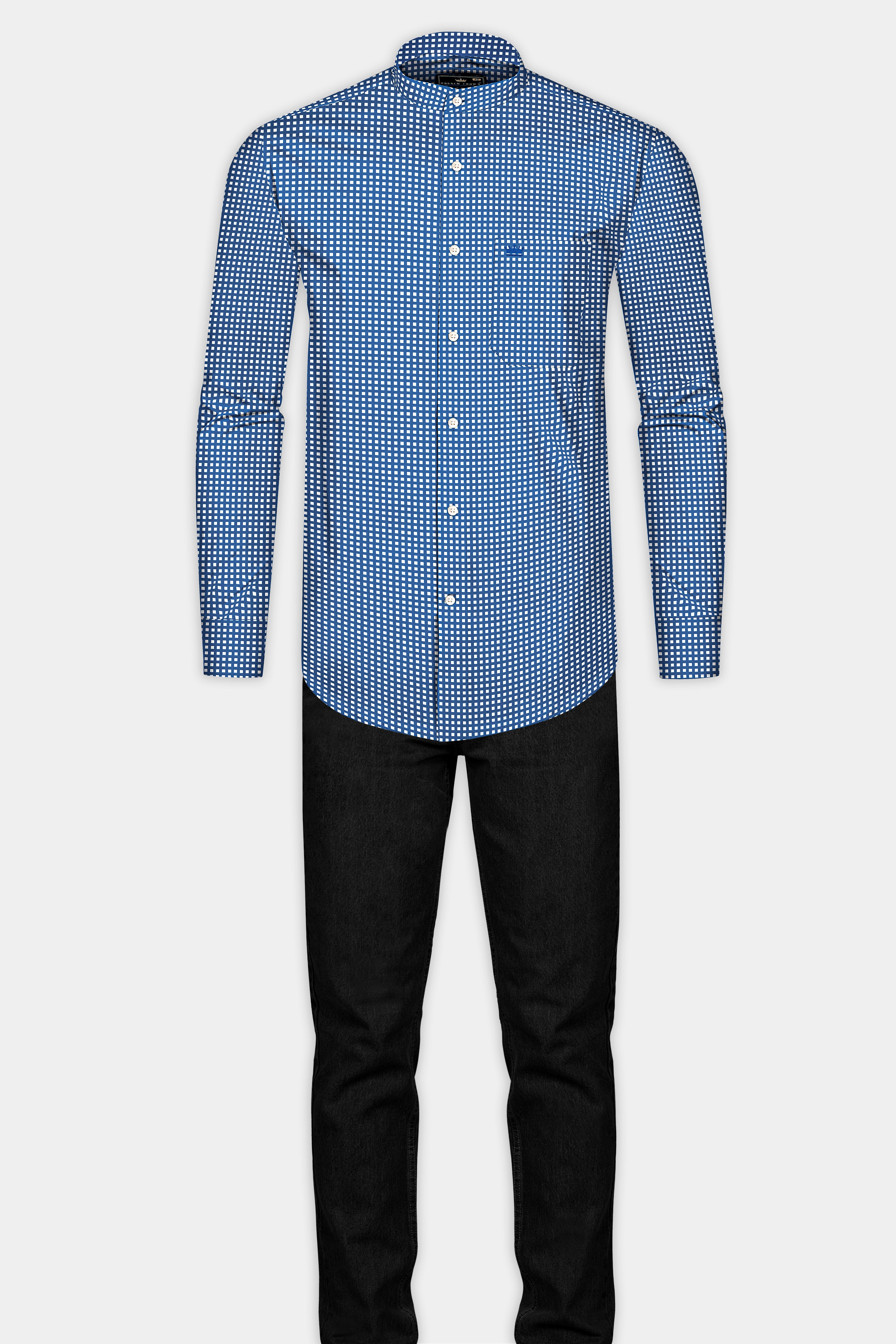 Regal Blue and White Micro Square Dotted Heavy Weight Oxford Shirt 12635-M-38, 12635-M-H-38, 12635-M-39, 12635-M-H-39, 12635-M-40, 12635-M-H-40, 12635-M-42, 12635-M-H-42, 12635-M-44, 12635-M-H-44, 12635-M-46, 12635-M-H-46, 12635-M-48, 12635-M-H-48, 12635-M-50, 12635-M-H-50, 12635-M-52, 12635-M-H-52