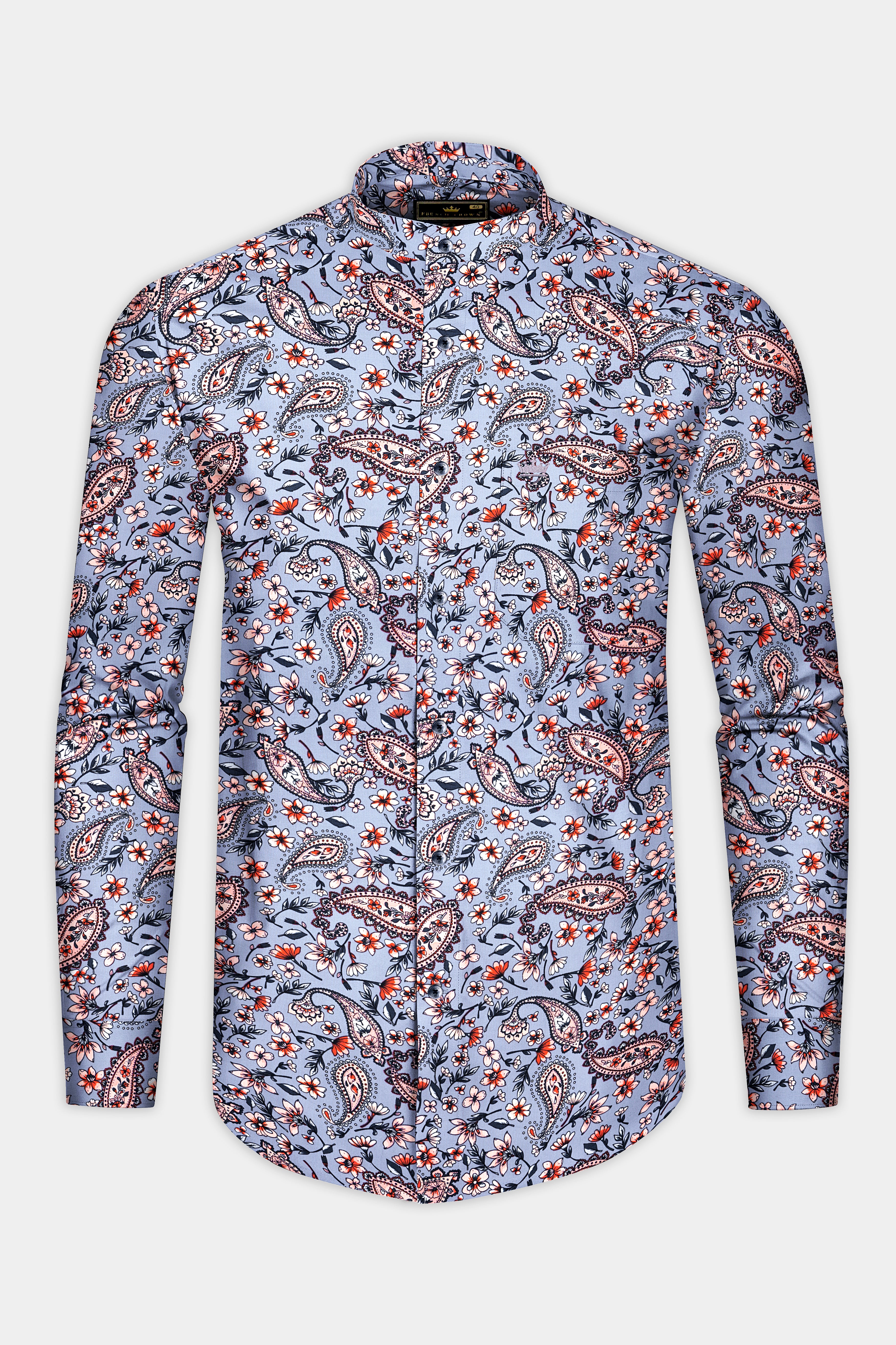 Bluish Gray Multicolour Paisley Printed Poplin Giza Cotton Shirt 12637-M-BLK-38, 12637-M-BLK-H-38, 12637-M-BLK-39, 12637-M-BLK-H-39, 12637-M-BLK-40, 12637-M-BLK-H-40, 12637-M-BLK-42, 12637-M-BLK-H-42, 12637-M-BLK-44, 12637-M-BLK-H-44, 12637-M-BLK-46, 12637-M-BLK-H-46, 12637-M-BLK-48, 12637-M-BLK-H-48, 12637-M-BLK-50, 12637-M-BLK-H-50, 12637-M-BLK-52, 12637-M-BLK-H-52
