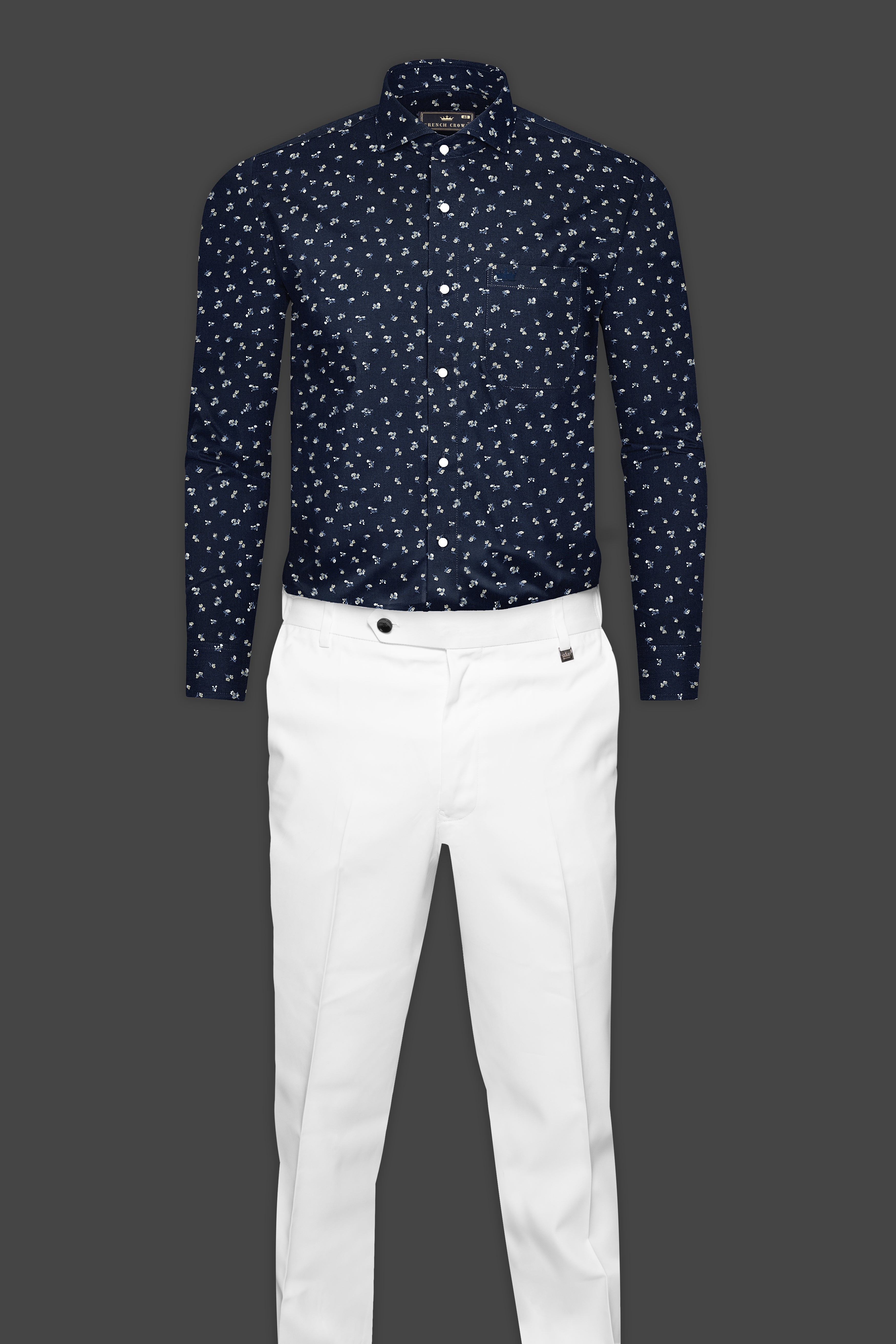 Steel Gray Micro Flower Printed Super Soft Premium Cotton Shirt 12641-CA-38, 12641-CA-H-38, 12641-CA-39, 12641-CA-H-39, 12641-CA-40, 12641-CA-H-40, 12641-CA-42, 12641-CA-H-42, 12641-CA-44, 12641-CA-H-44, 12641-CA-46, 12641-CA-H-46, 12641-CA-48, 12641-CA-H-48, 12641-CA-50, 12641-CA-H-50, 12641-CA-52, 12641-CA-H-52