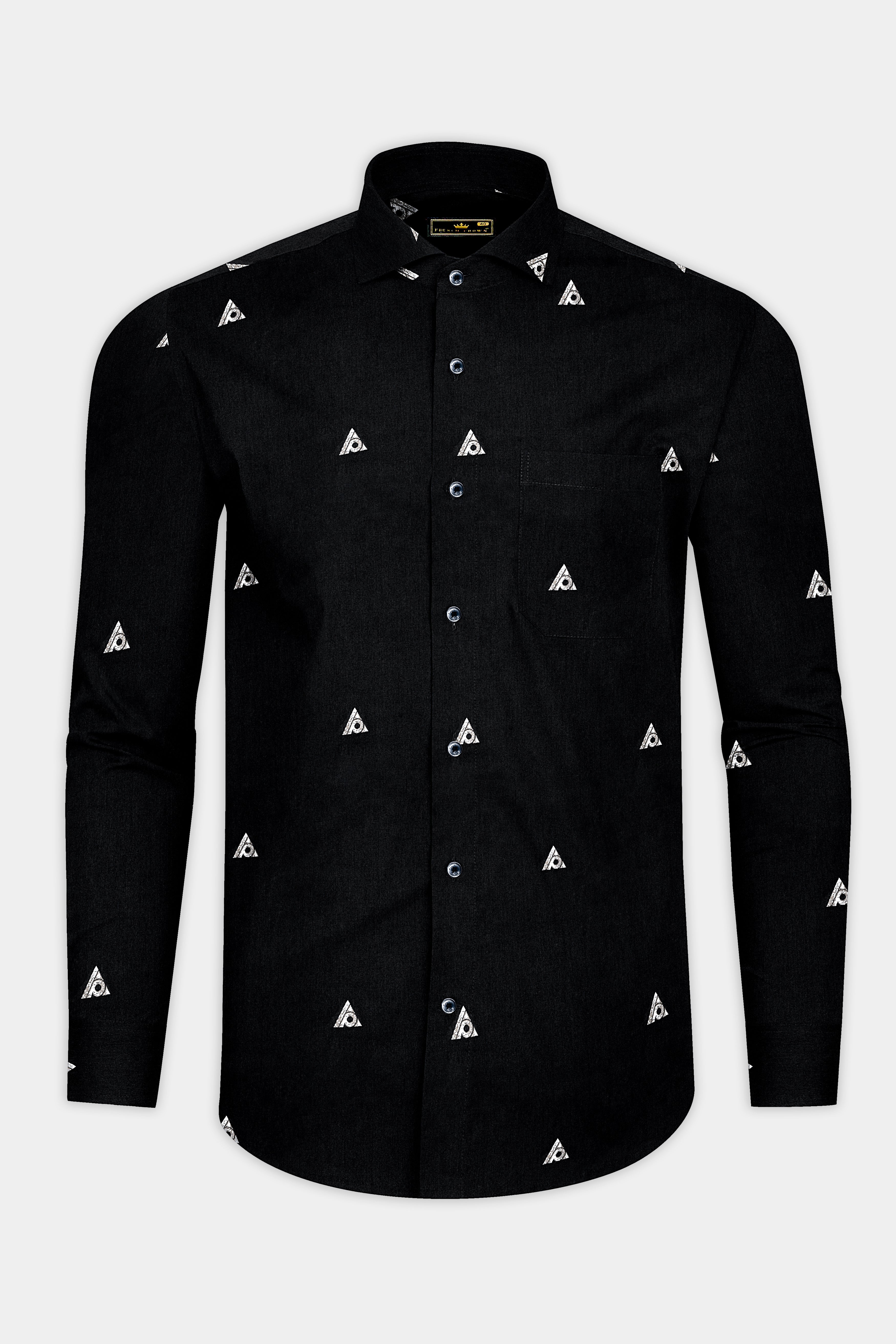 Jade Black Triangle Butta Printed Jacquard Textured Shirt 12656-CA-BLK-38, 12656-CA-BLK-H-38, 12656-CA-BLK-39, 12656-CA-BLK-H-39, 12656-CA-BLK-40, 12656-CA-BLK-H-40, 12656-CA-BLK-42, 12656-CA-BLK-H-42, 12656-CA-BLK-44, 12656-CA-BLK-H-44, 12656-CA-BLK-46, 12656-CA-BLK-H-46, 12656-CA-BLK-48, 12656-CA-BLK-H-48, 12656-CA-BLK-50, 12656-CA-BLK-H-50, 12656-CA-BLK-52, 12656-CA-BLK-H-52