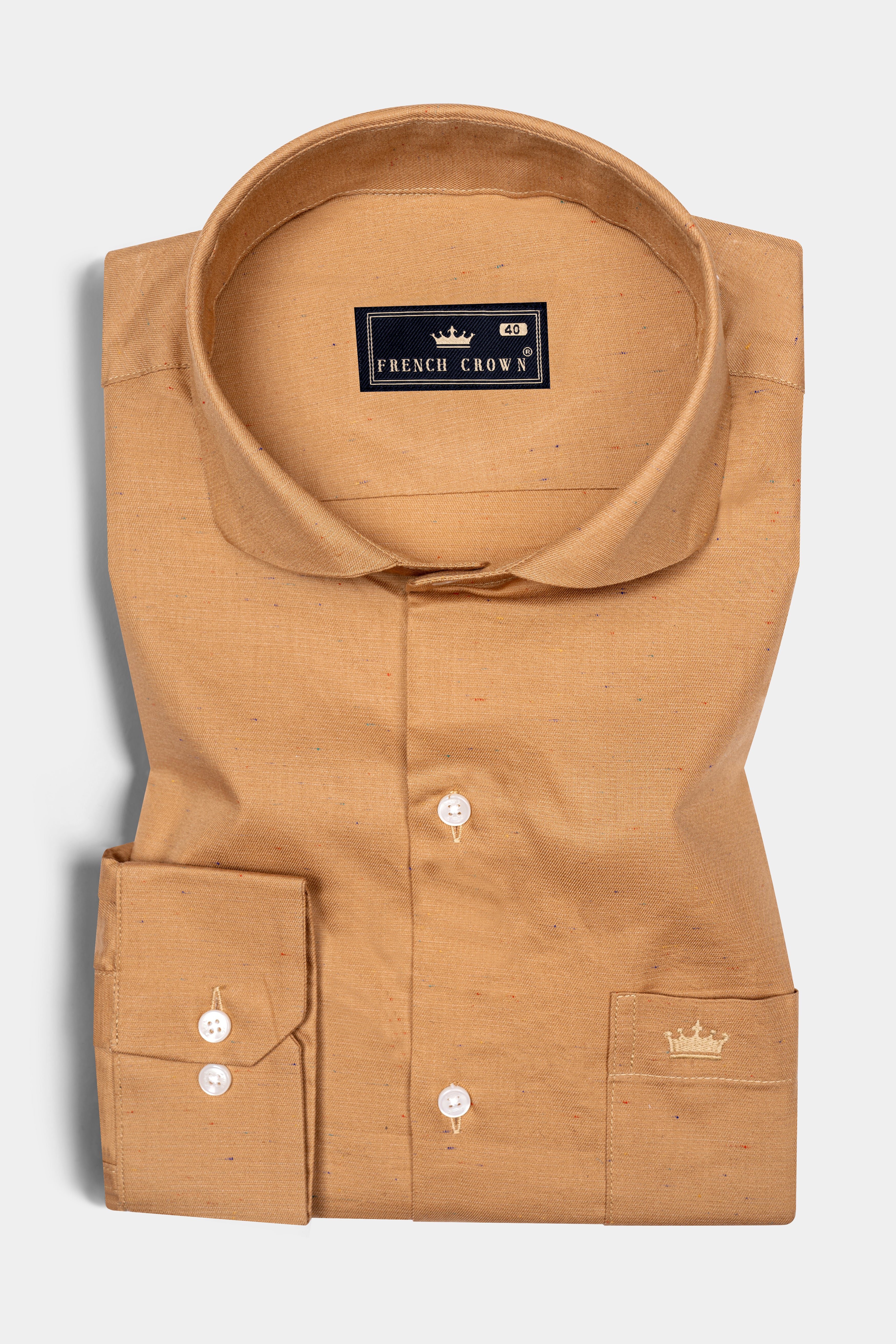 Camel Cream Chambray Giza Cotton Shirt 12674-CA-38, 12674-CA-H-38, 12674-CA-39, 12674-CA-H-39, 12674-CA-40, 12674-CA-H-40, 12674-CA-42, 12674-CA-H-42, 12674-CA-44, 12674-CA-H-44, 12674-CA-46, 12674-CA-H-46, 12674-CA-48, 12674-CA-H-48, 12674-CA-50, 12674-CA-H-50, 12674-CA-52, 12674-CA-H-52