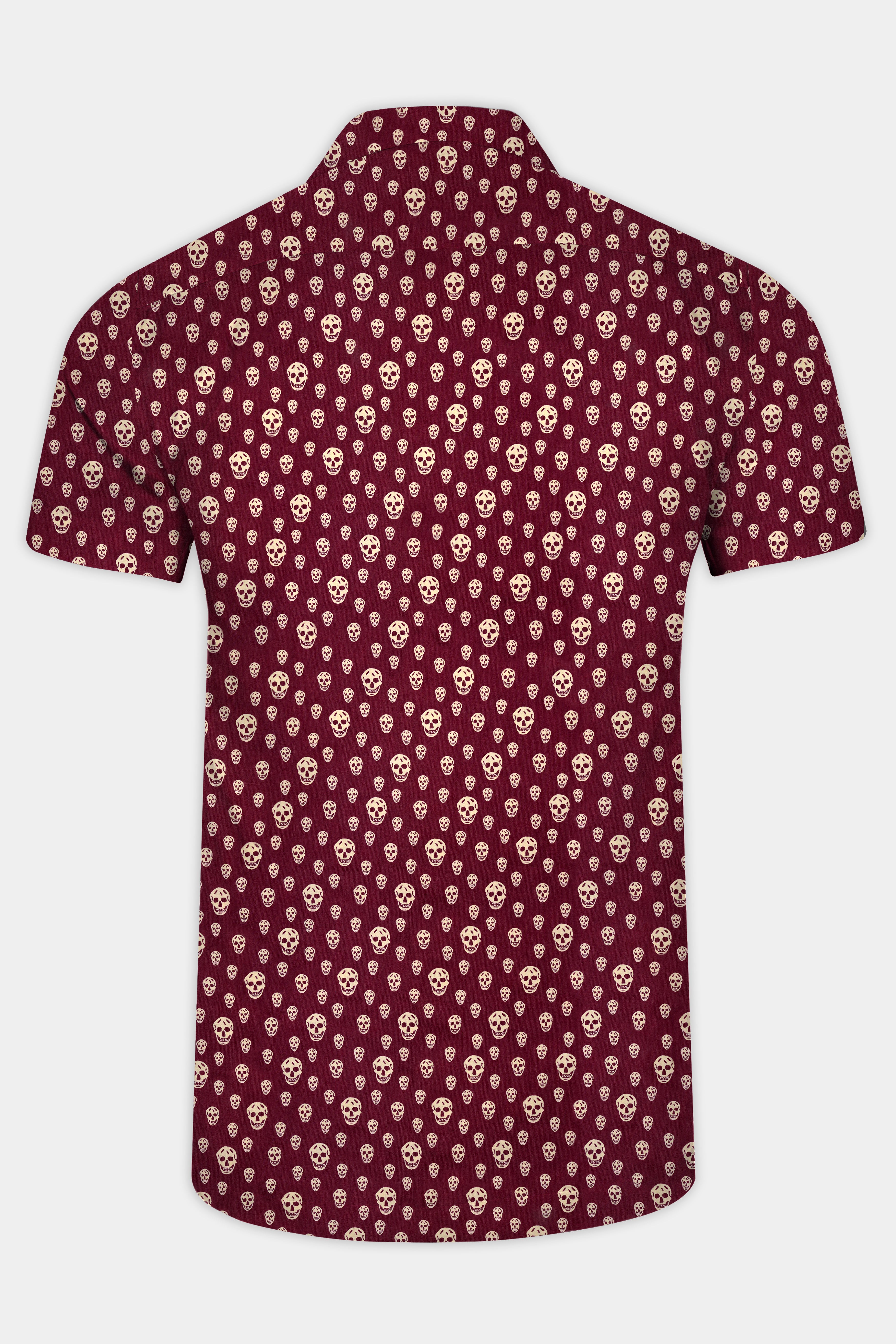 Wine Berry Red Skull Printed Poplin Cotton Shirt 12681-CC-MN-SS-38, 12681-CC-MN-SS-H-38, 12681-CC-MN-SS-39, 12681-CC-MN-SS-H-39, 12681-CC-MN-SS-40, 12681-CC-MN-SS-H-40, 12681-CC-MN-SS-42, 12681-CC-MN-SS-H-42, 12681-CC-MN-SS-44, 12681-CC-MN-SS-H-44, 12681-CC-MN-SS-46, 12681-CC-MN-SS-H-46, 12681-CC-MN-SS-48, 12681-CC-MN-SS-H-48, 12681-CC-MN-SS-50, 12681-CC-MN-SS-H-50, 12681-CC-MN-SS-52, 12681-CC-MN-SS-H-52