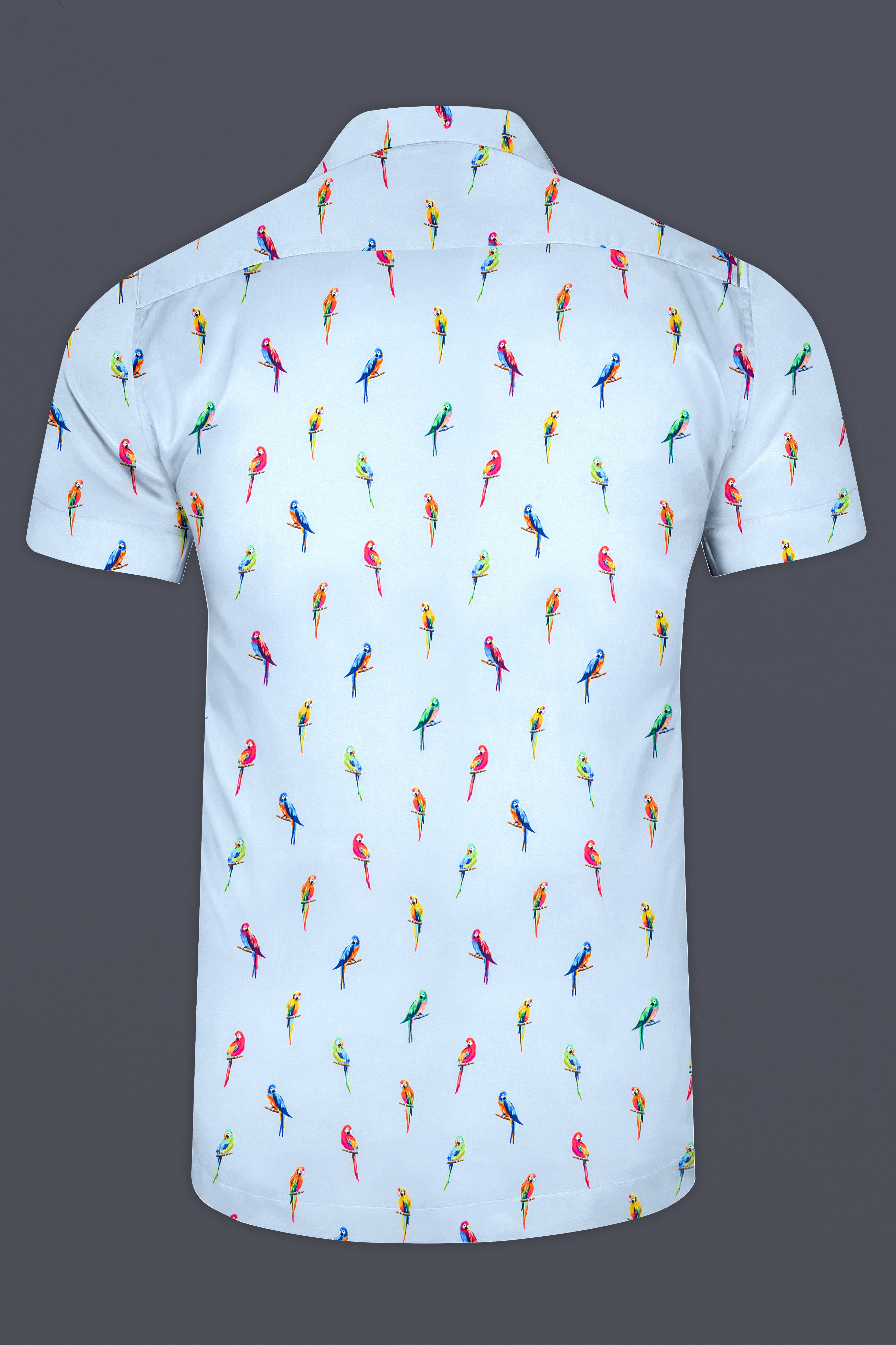 Spindle Blue Multicolor Parrots Printed Poplin Cotton Shirt 12682-CC-SS-38, 12682-CC-SS-H-38, 12682-CC-SS-39, 12682-CC-SS-H-39, 12682-CC-SS-40, 12682-CC-SS-H-40, 12682-CC-SS-42, 12682-CC-SS-H-42, 12682-CC-SS-44, 12682-CC-SS-H-44, 12682-CC-SS-46, 12682-CC-SS-H-46, 12682-CC-SS-48, 12682-CC-SS-H-48, 12682-CC-SS-50, 12682-CC-SS-H-50, 12682-CC-SS-52, 12682-CC-SS-H-52