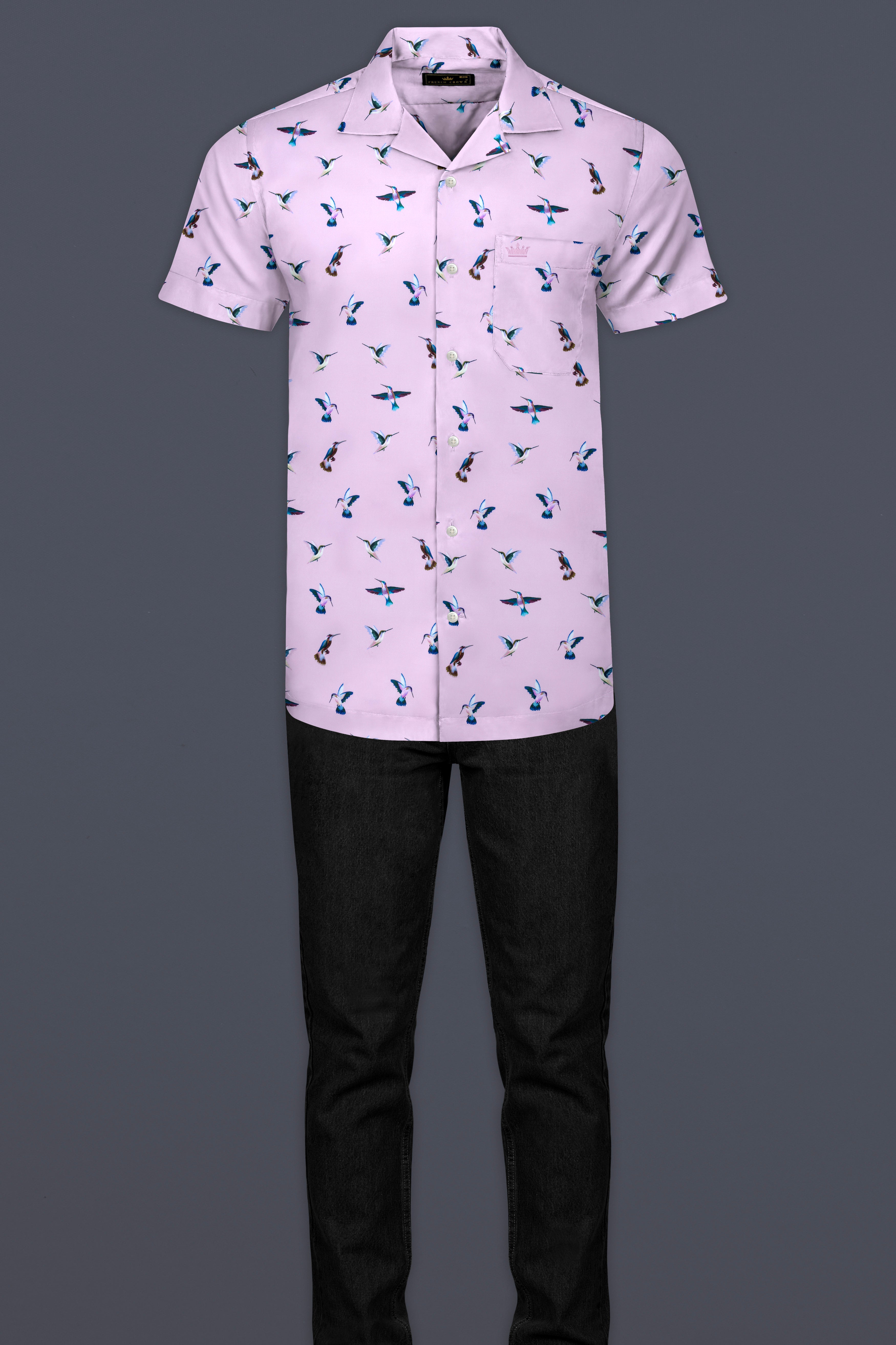 Maverick Lavender Multicolor Birds Printed Poplin Cotton Shirt 12683-CC-SS-38, 12683-CC-SS-H-38, 12683-CC-SS-39, 12683-CC-SS-H-39, 12683-CC-SS-40, 12683-CC-SS-H-40, 12683-CC-SS-42, 12683-CC-SS-H-42, 12683-CC-SS-44, 12683-CC-SS-H-44, 12683-CC-SS-46, 12683-CC-SS-H-46, 12683-CC-SS-48, 12683-CC-SS-H-48, 12683-CC-SS-50, 12683-CC-SS-H-50, 12683-CC-SS-52, 12683-CC-SS-H-52