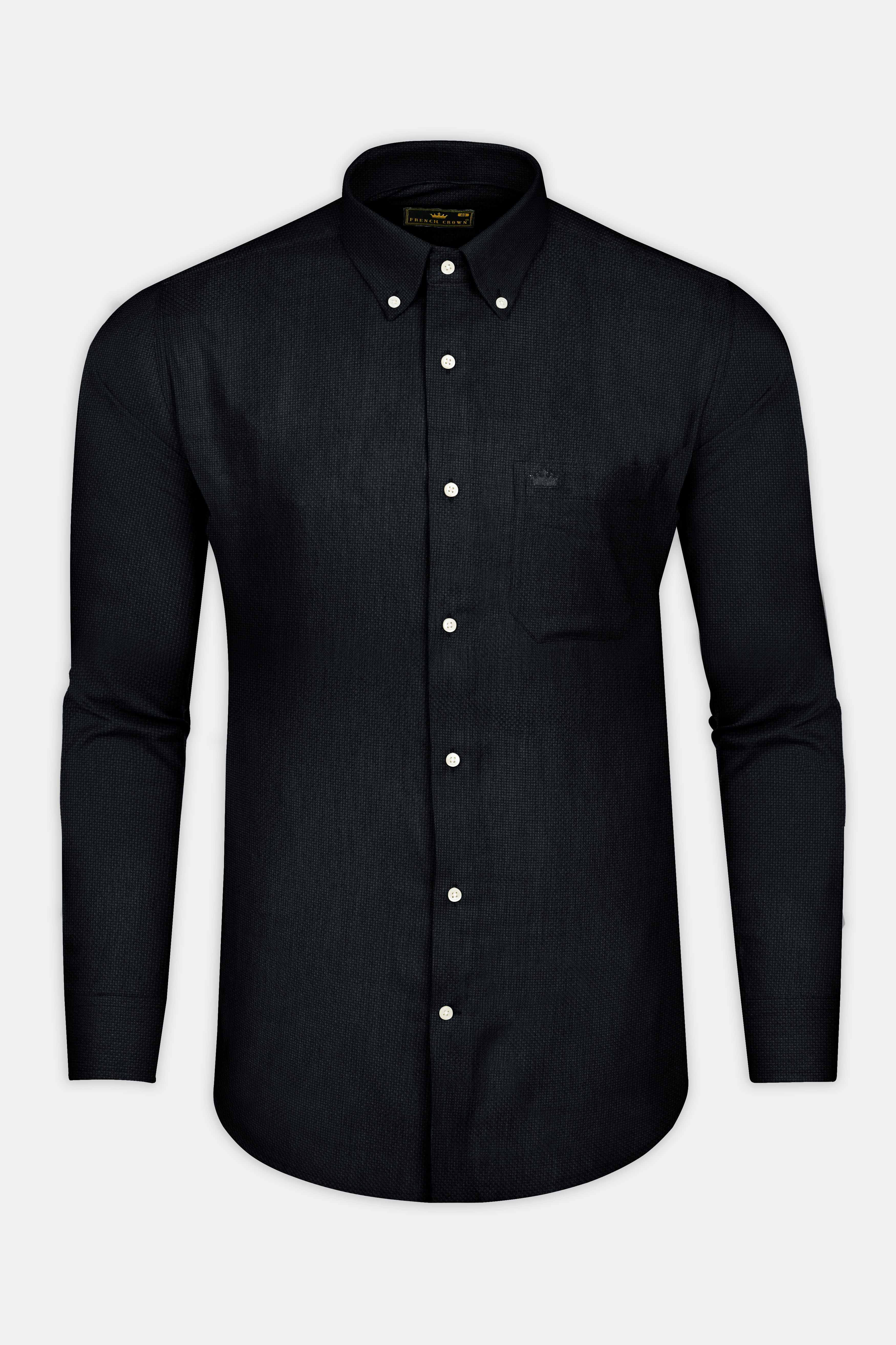 Jade Black Dobby Textured Premium Cotton Shirt 12687-BD-38, 12687-BD-H-38, 12687-BD-39, 12687-BD-H-39, 12687-BD-40, 12687-BD-H-40, 12687-BD-42, 12687-BD-H-42, 12687-BD-44, 12687-BD-H-44, 12687-BD-46, 12687-BD-H-46, 12687-BD-48, 12687-BD-H-48, 12687-BD-50, 12687-BD-H-50, 12687-BD-52, 12687-BD-H-52
