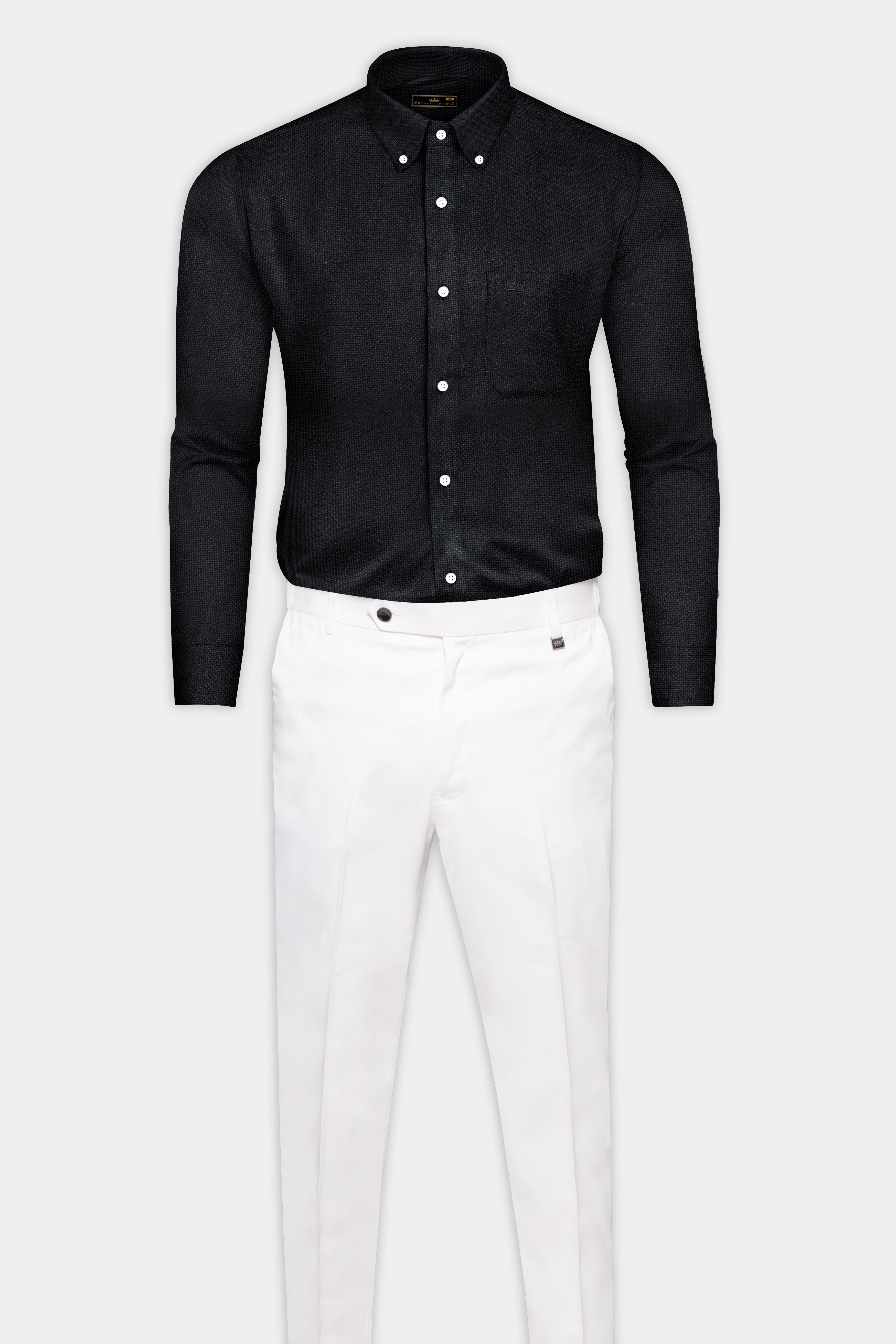 Jade Black Dobby Textured Premium Cotton Shirt 12687-BD-38, 12687-BD-H-38, 12687-BD-39, 12687-BD-H-39, 12687-BD-40, 12687-BD-H-40, 12687-BD-42, 12687-BD-H-42, 12687-BD-44, 12687-BD-H-44, 12687-BD-46, 12687-BD-H-46, 12687-BD-48, 12687-BD-H-48, 12687-BD-50, 12687-BD-H-50, 12687-BD-52, 12687-BD-H-52