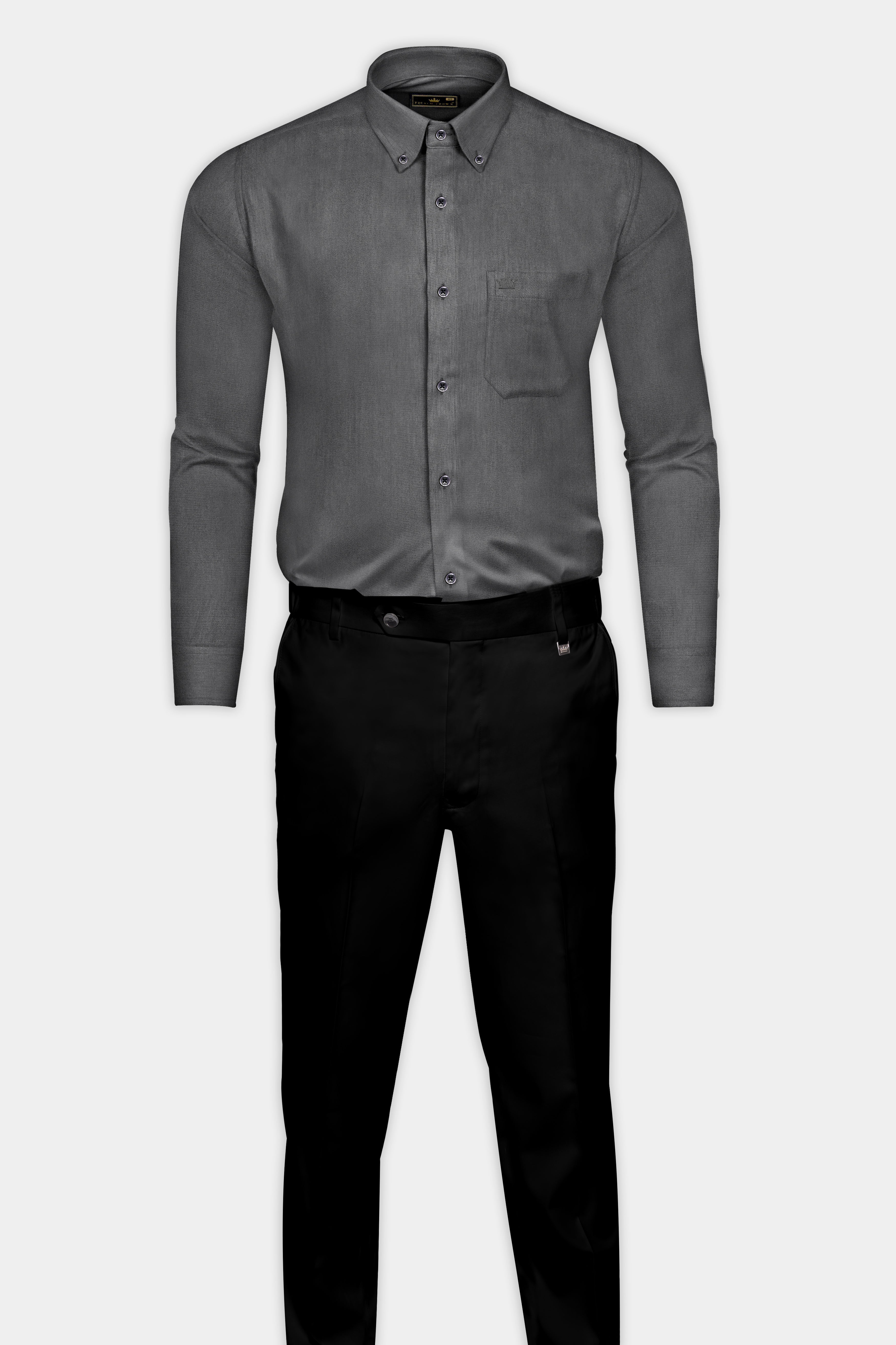 Ironside Gray Textured Twill Cotton Shirt 12688-BD-BLK-38, 12688-BD-BLK-H-38, 12688-BD-BLK-39, 12688-BD-BLK-H-39, 12688-BD-BLK-40, 12688-BD-BLK-H-40, 12688-BD-BLK-42, 12688-BD-BLK-H-42, 12688-BD-BLK-44, 12688-BD-BLK-H-44, 12688-BD-BLK-46, 12688-BD-BLK-H-46, 12688-BD-BLK-48, 12688-BD-BLK-H-48, 12688-BD-BLK-50, 12688-BD-BLK-H-50, 12688-BD-BLK-52, 12688-BD-BLK-H-52