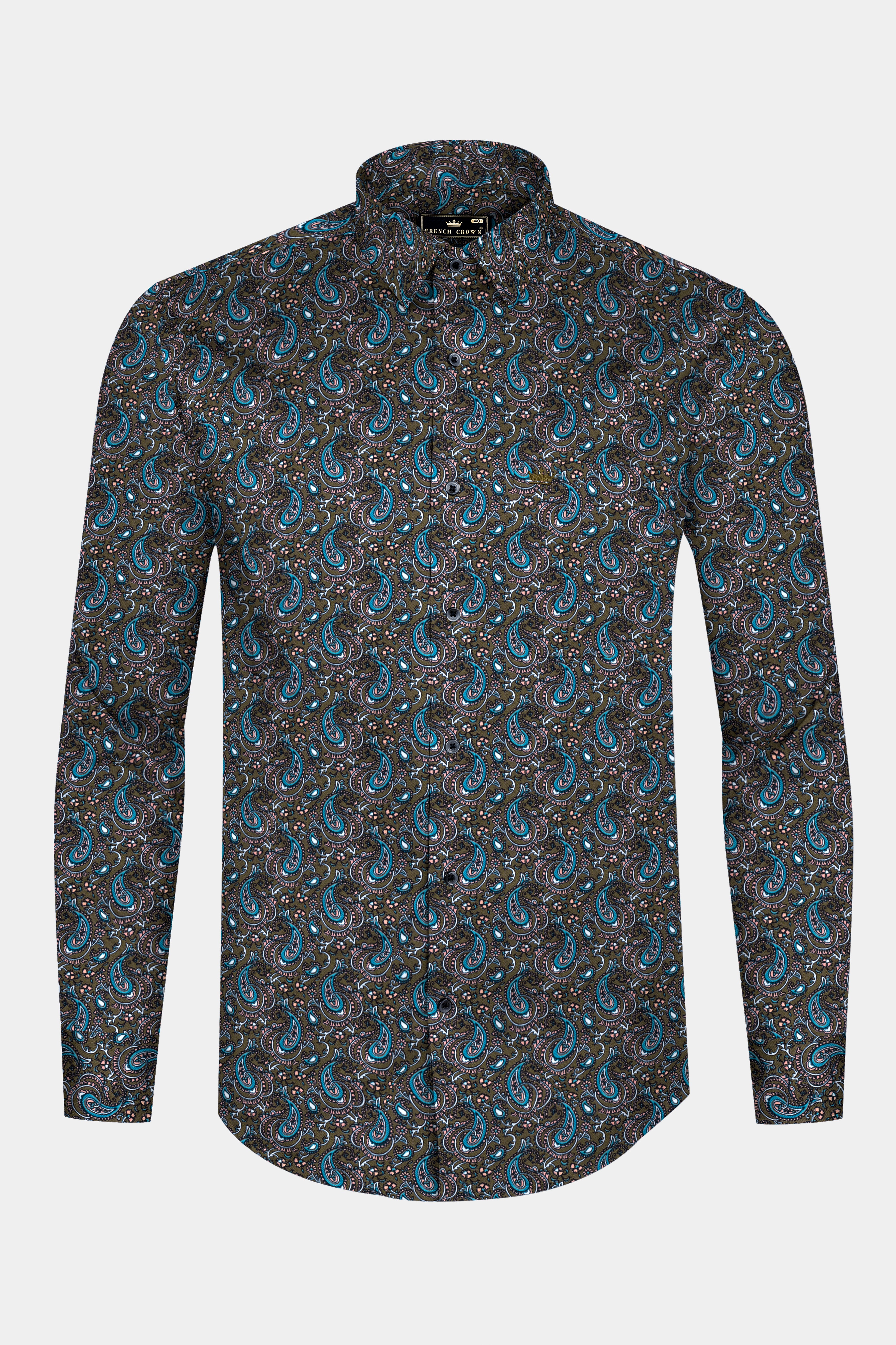 Vampire Gray with Eastern Blue Printed Super Soft Premium Cotton Shirt 12697-BLK-38, 12697-BLK-H-38, 12697-BLK-39, 12697-BLK-H-39, 12697-BLK-40, 12697-BLK-H-40, 12697-BLK-42, 12697-BLK-H-42, 12697-BLK-44, 12697-BLK-H-44, 12697-BLK-46, 12697-BLK-H-46, 12697-BLK-48, 12697-BLK-H-48, 12697-BLK-50, 12697-BLK-H-50, 12697-BLK-52, 12697-BLK-H-52