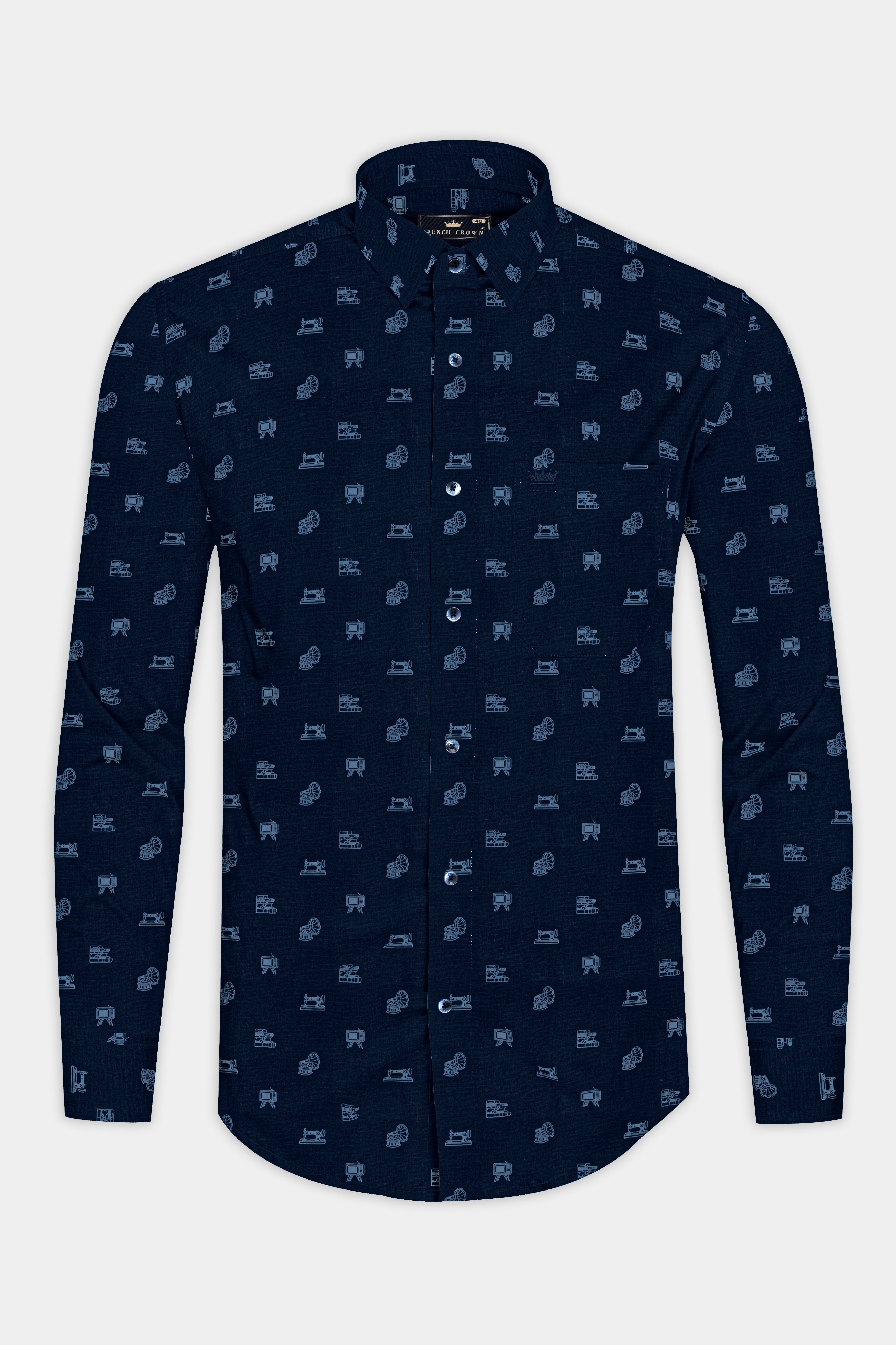 Zodiac Blue Television Printed Poplin Giza Cotton Shirt 12698-BLE-38, 12698-BLE-H-38, 12698-BLE-39, 12698-BLE-H-39, 12698-BLE-40, 12698-BLE-H-40, 12698-BLE-42, 12698-BLE-H-42, 12698-BLE-44, 12698-BLE-H-44, 12698-BLE-46, 12698-BLE-H-46, 12698-BLE-48, 12698-BLE-H-48, 12698-BLE-50, 12698-BLE-H-50, 12698-BLE-52, 12698-BLE-H-52