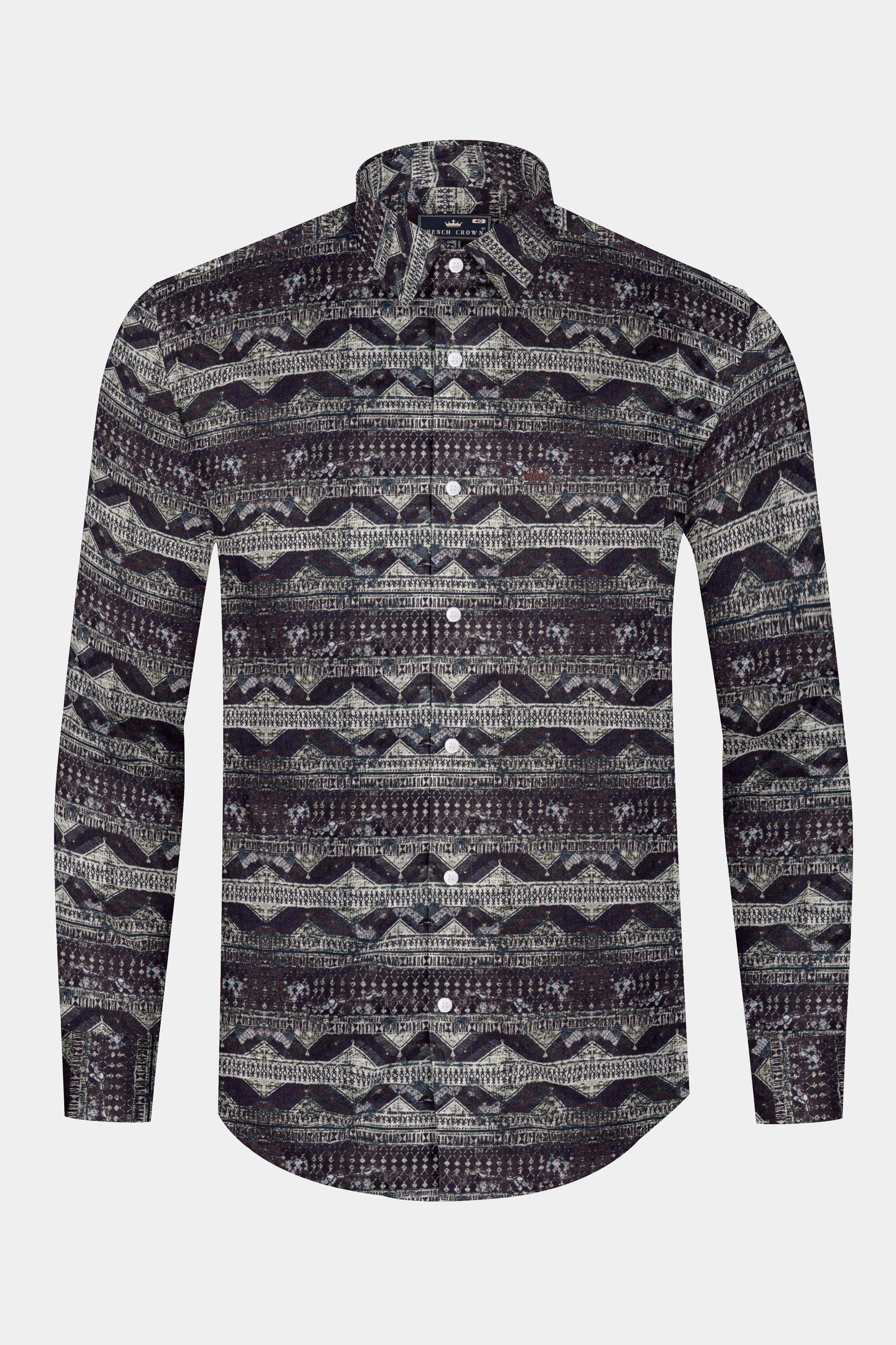 Iridium Gray Printed Super Soft Premium Cotton Shirt 12699-38, 12699-H-38, 12699-39, 12699-H-39, 12699-40, 12699-H-40, 12699-42, 12699-H-42, 12699-44, 12699-H-44, 12699-46, 12699-H-46, 12699-48, 12699-H-48, 12699-50, 12699-H-50, 12699-52, 12699-H-52