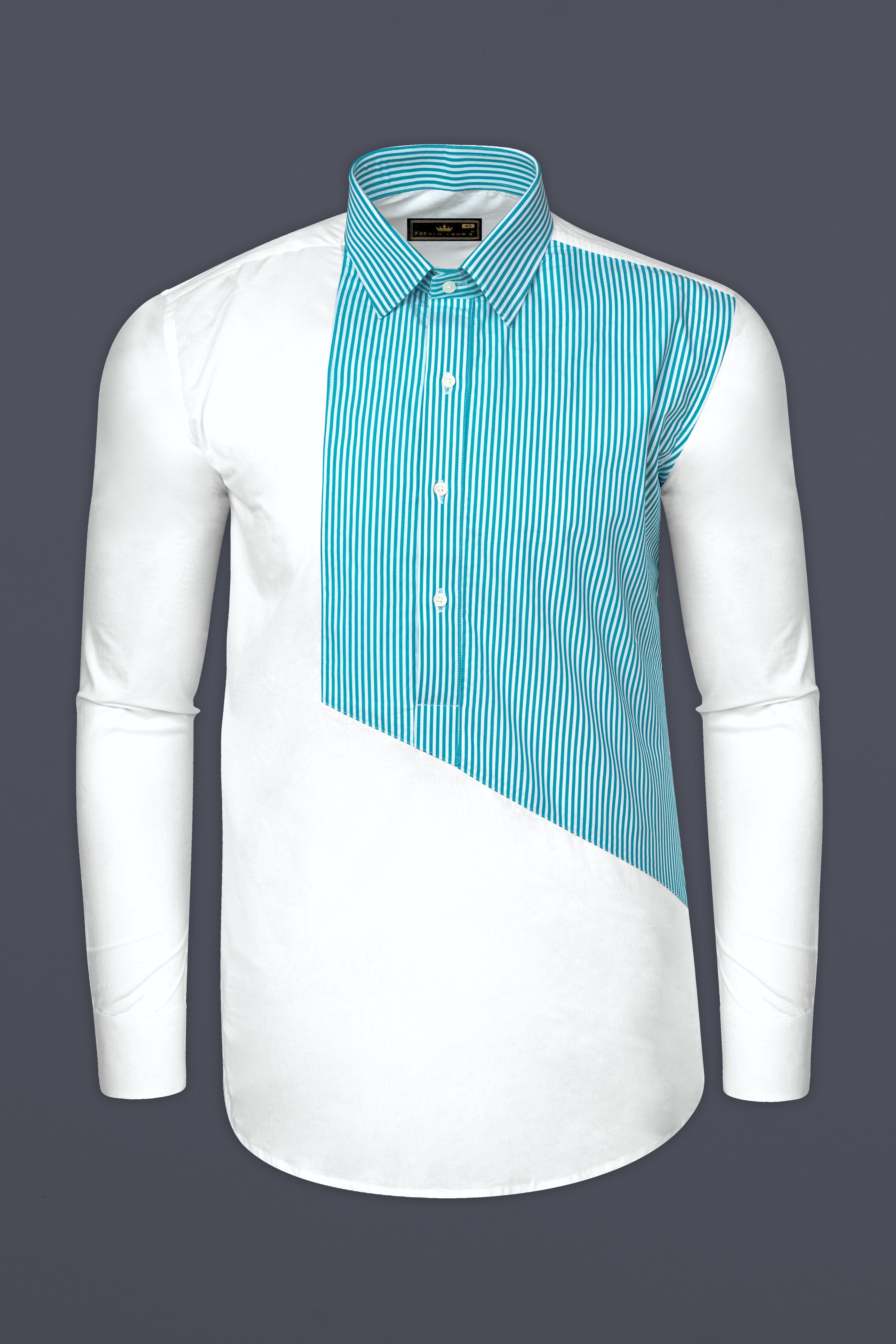 Cerulean Blue and Bright White Striped Super Soft Premium Cotton Designer Shirt 12712-P563-38, 12712-P563-H-38, 12712-P563-39, 12712-P563-H-39, 12712-P563-40, 12712-P563-H-40, 12712-P563-42, 12712-P563-H-42, 12712-P563-44, 12712-P563-H-44, 12712-P563-46, 12712-P563-H-46, 12712-P563-48, 12712-P563-H-48, 12712-P563-50, 12712-P563-H-50, 12712-P563-52, 12712-P563-H-52