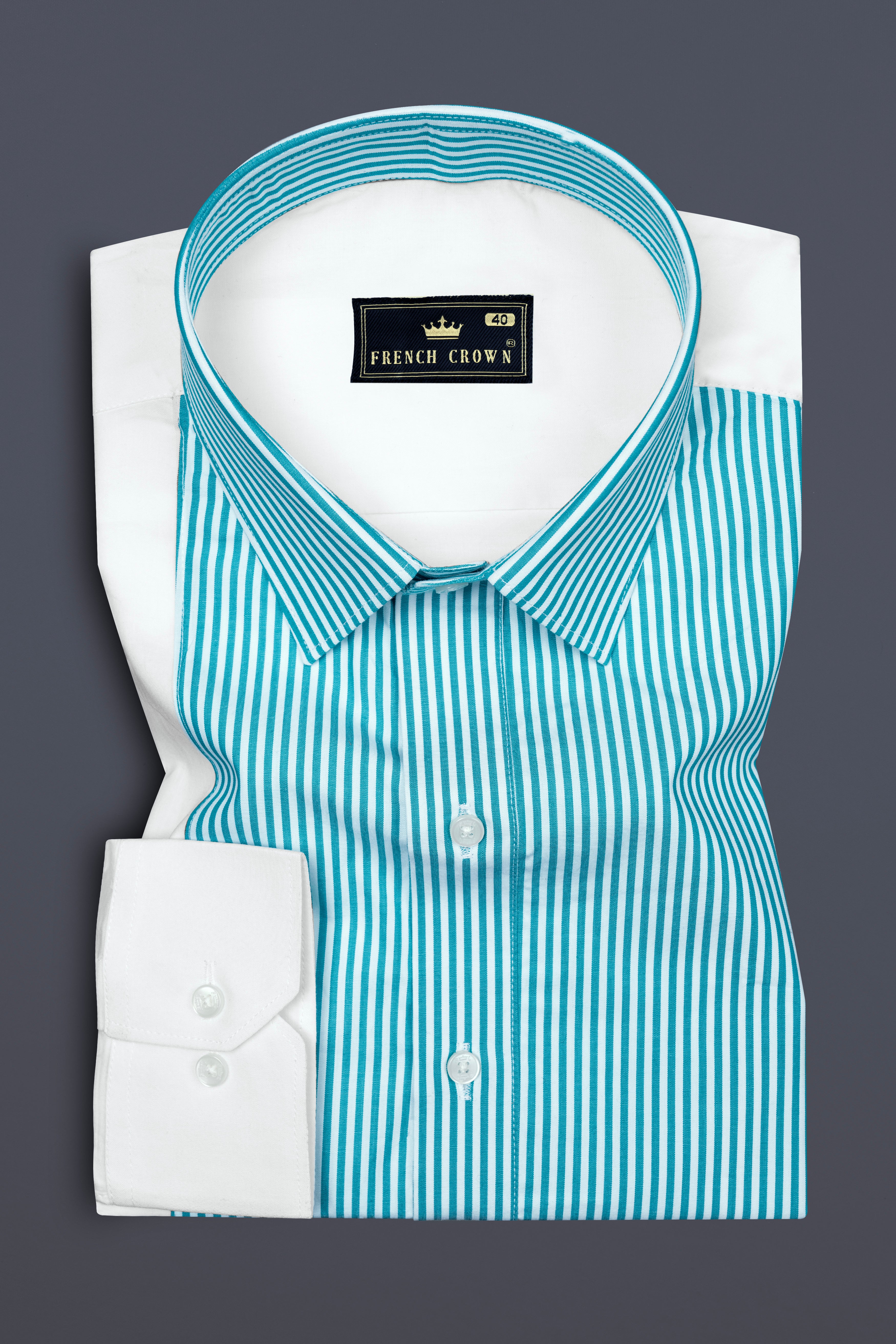 Cerulean Blue and Bright White Striped Super Soft Premium Cotton Designer Shirt 12712-P563-38, 12712-P563-H-38, 12712-P563-39, 12712-P563-H-39, 12712-P563-40, 12712-P563-H-40, 12712-P563-42, 12712-P563-H-42, 12712-P563-44, 12712-P563-H-44, 12712-P563-46, 12712-P563-H-46, 12712-P563-48, 12712-P563-H-48, 12712-P563-50, 12712-P563-H-50, 12712-P563-52, 12712-P563-H-52