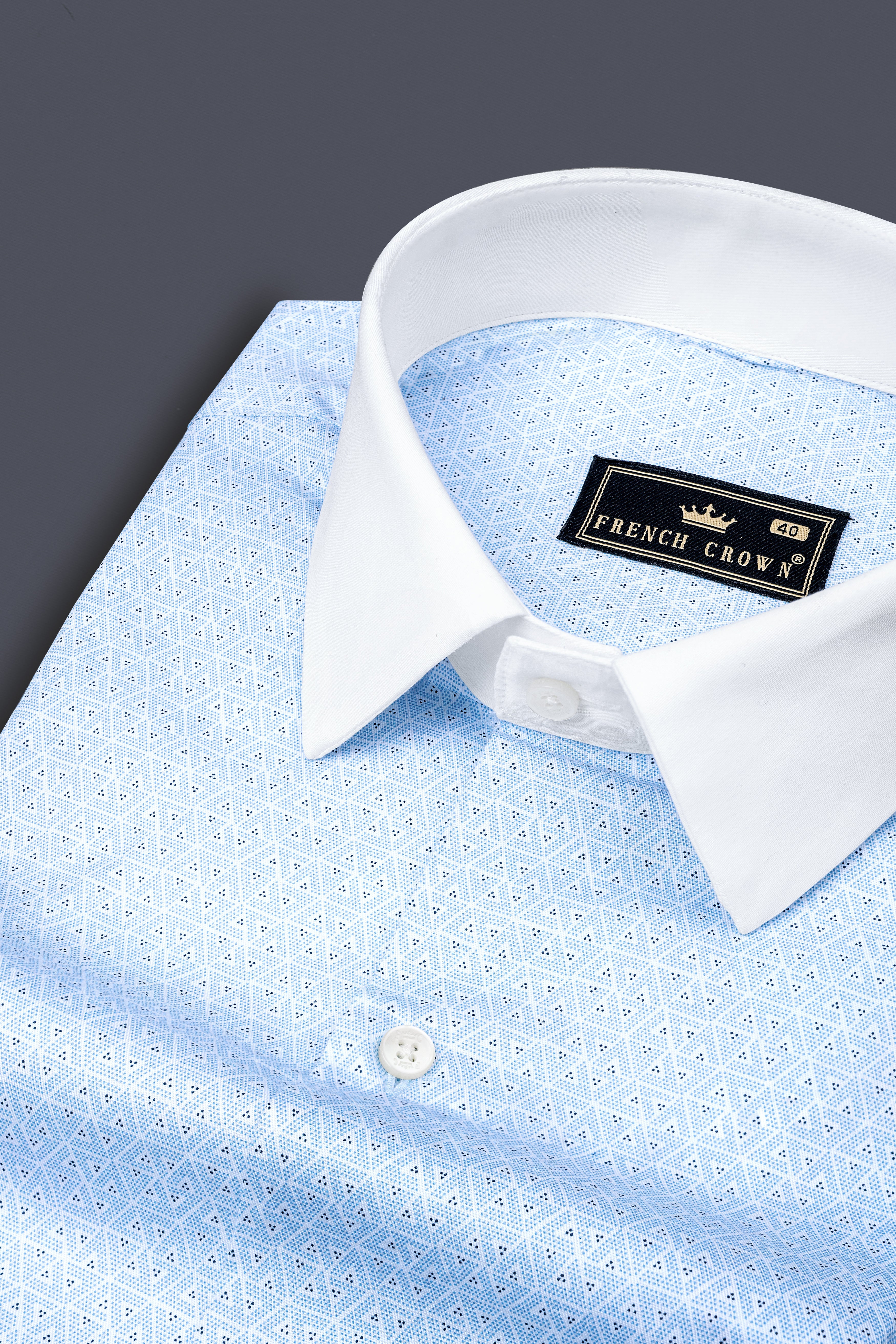 Glacier Blue Print Super Soft Premium Cotton Shirt 12720-WCC-38, 12720-WCC-H-38, 12720-WCC-39, 12720-WCC-H-39, 12720-WCC-40, 12720-WCC-H-40, 12720-WCC-42, 12720-WCC-H-42, 12720-WCC-44, 12720-WCC-H-44, 12720-WCC-46, 12720-WCC-H-46, 12720-WCC-48, 12720-WCC-H-48, 12720-WCC-50, 12720-WCC-H-50, 12720-WCC-52, 12720-WCC-H-52