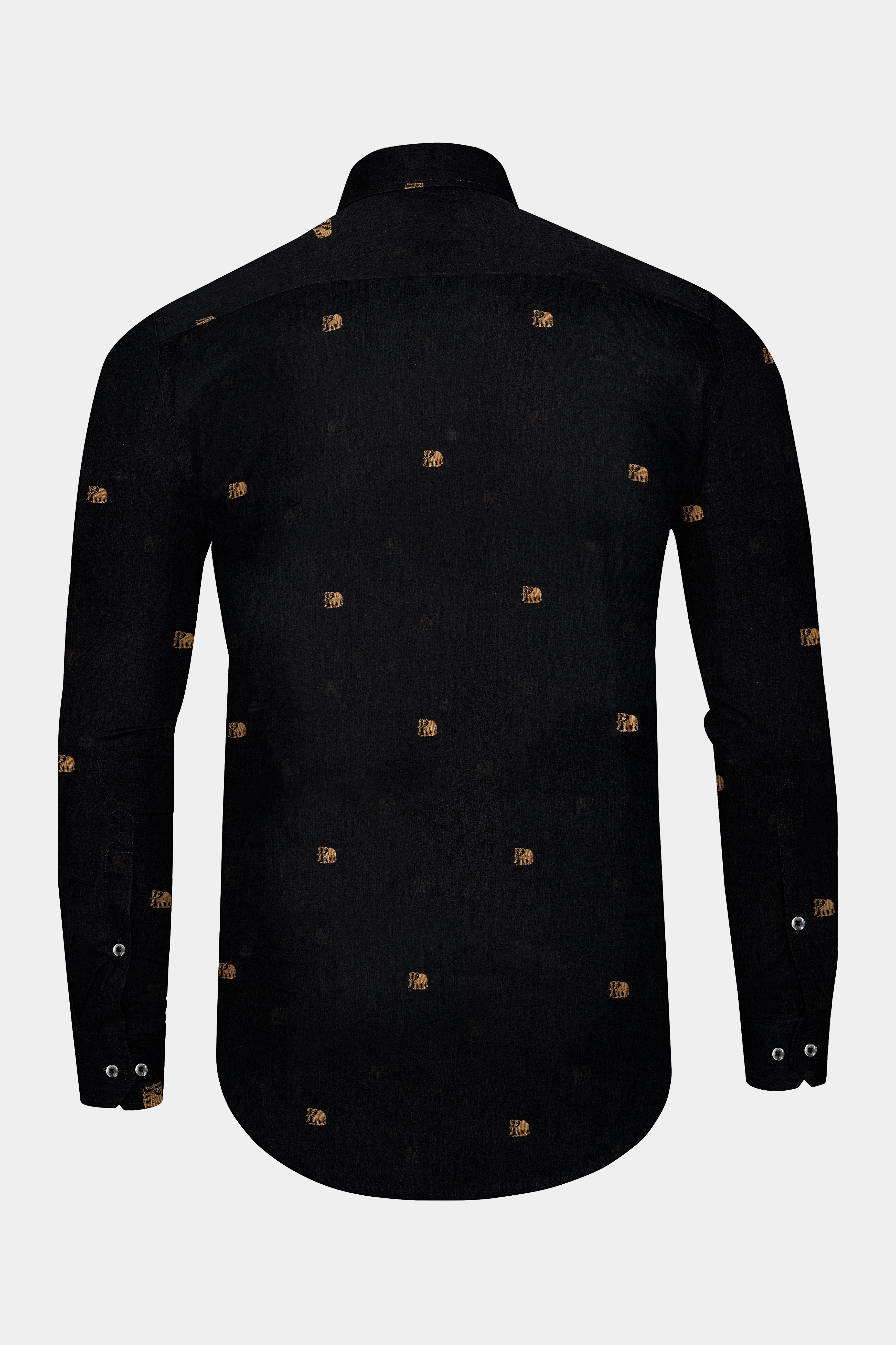 Jade Black Elephant Butta Printed Jacquard Textured Shirt 12724-BLK-38, 12724-BLK-H-38, 12724-BLK-39, 12724-BLK-H-39, 12724-BLK-40, 12724-BLK-H-40, 12724-BLK-42, 12724-BLK-H-42, 12724-BLK-44, 12724-BLK-H-44, 12724-BLK-46, 12724-BLK-H-46, 12724-BLK-48, 12724-BLK-H-48, 12724-BLK-50, 12724-BLK-H-50, 12724-BLK-52, 12724-BLK-H-52