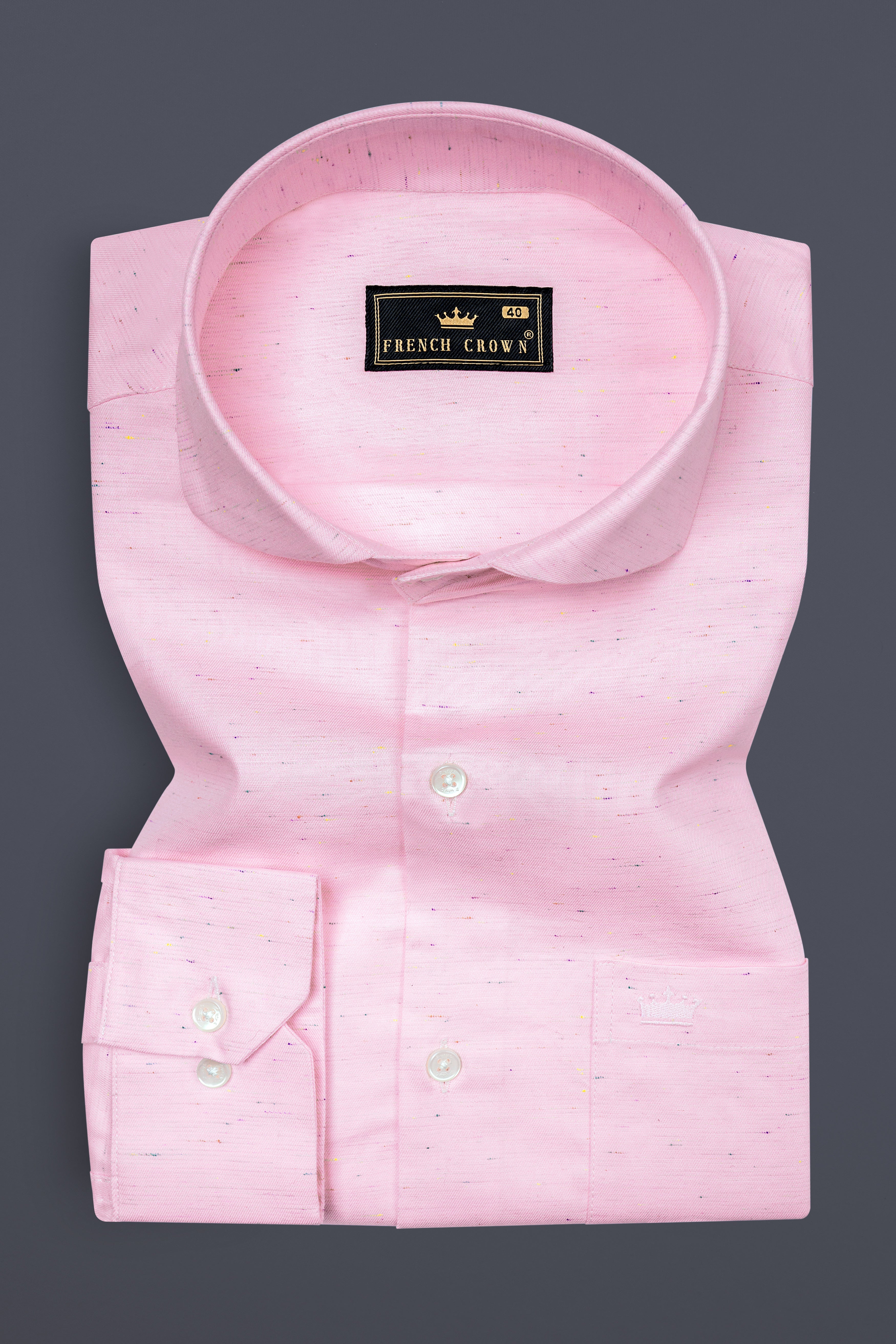 Cherub Pink Textured Chambray Premium Giza Cotton Shirt 12725-CA-38, 12725-CA-H-38, 12725-CA-39, 12725-CA-H-39, 12725-CA-40, 12725-CA-H-40, 12725-CA-42, 12725-CA-H-42, 12725-CA-44, 12725-CA-H-44, 12725-CA-46, 12725-CA-H-46, 12725-CA-48, 12725-CA-H-48, 12725-CA-50, 12725-CA-H-50, 12725-CA-52, 12725-CA-H-52