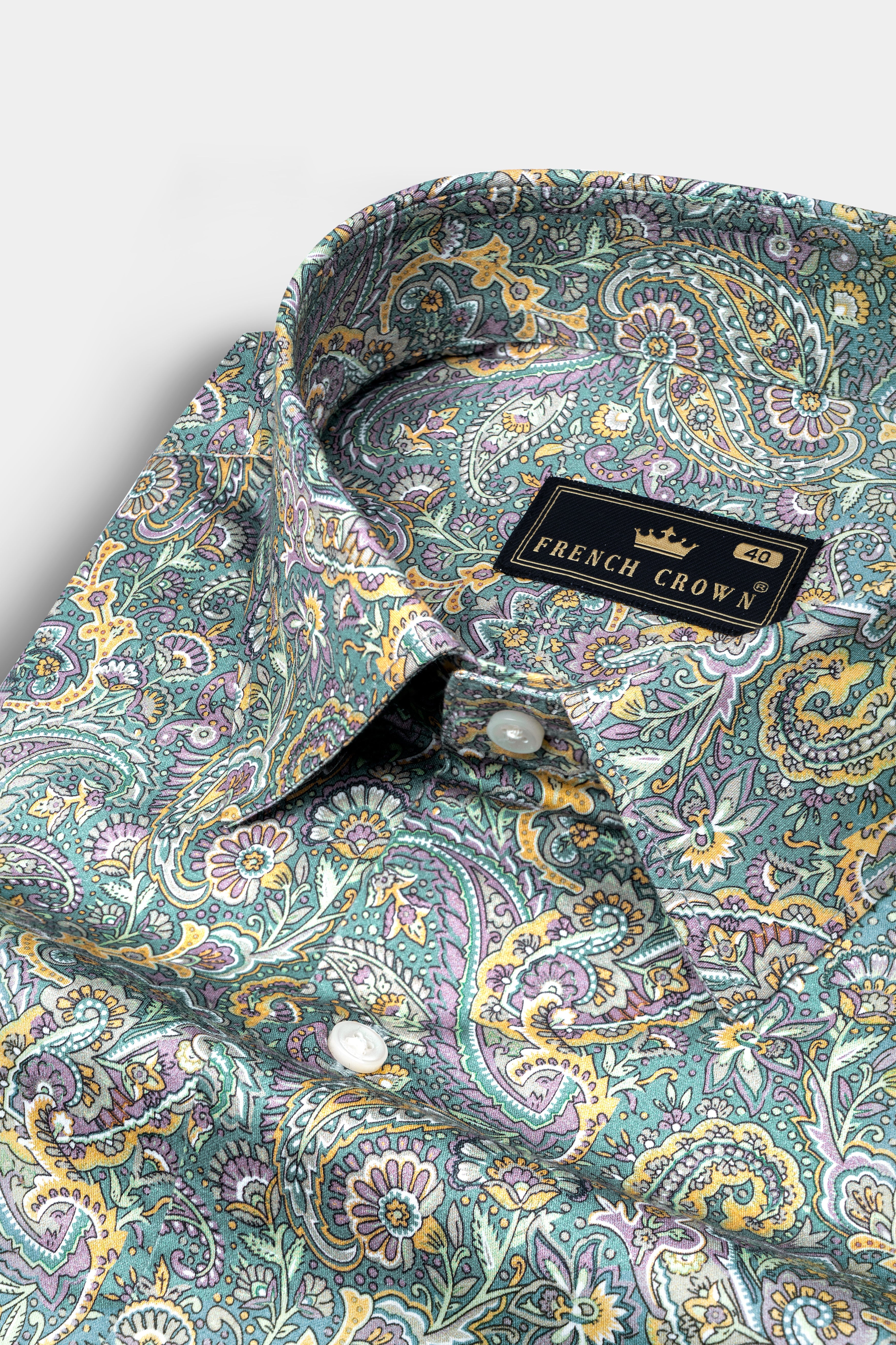Northern Green And Lilac Multicolour Print Subtle Sheen Super Soft Premium Cotton Shirt 12728-38, 12728-H-38, 12728-39, 12728-H-39, 12728-40, 12728-H-40, 12728-42, 12728-H-42, 12728-44, 12728-H-44, 12728-46, 12728-H-46, 12728-48, 12728-H-48, 12728-50, 12728-H-50, 12728-52, 12728-H-52