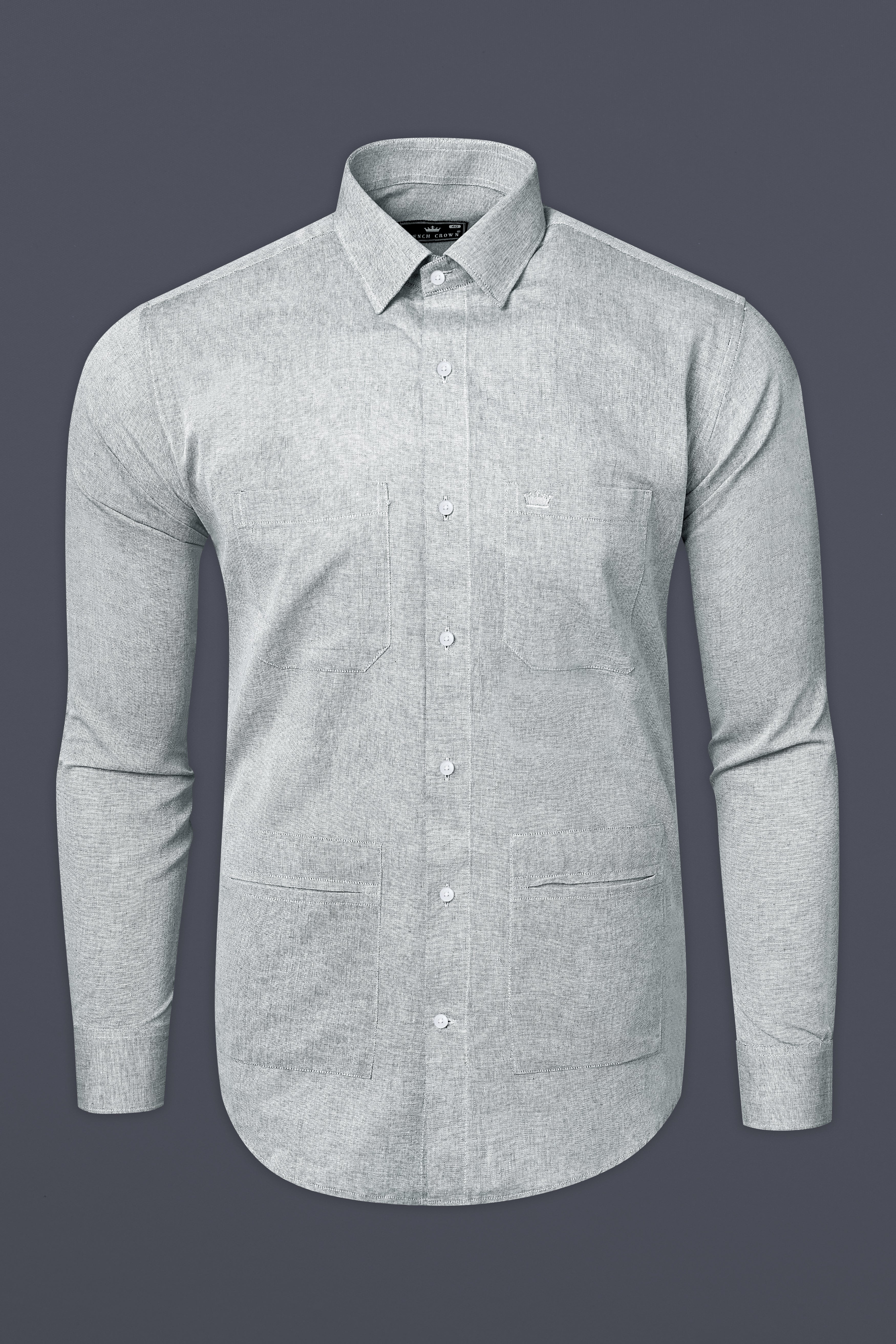 Loblolly Gray Royal Oxford Cotton Shirt 12741-P472-38, 12741-P472-H-38, 12741-P472-39, 12741-P472-H-39, 12741-P472-40, 12741-P472-H-40, 12741-P472-42, 12741-P472-H-42, 12741-P472-44, 12741-P472-H-44, 12741-P472-46, 12741-P472-H-46, 12741-P472-48, 12741-P472-H-48, 12741-P472-50, 12741-P472-H-50, 12741-P472-52, 12741-P472-H-52