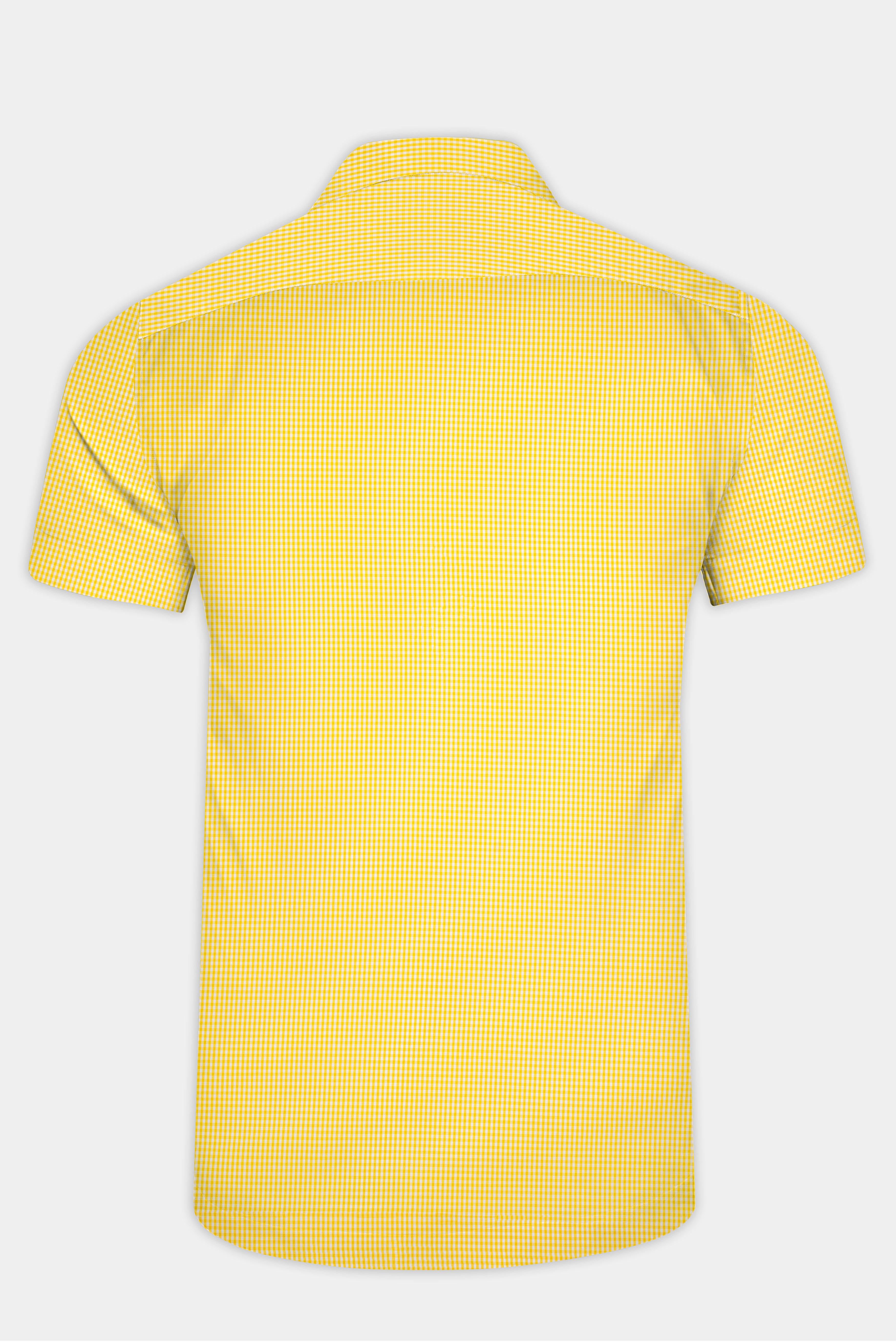 Jasmine Yellow Mini Checkered Twill Cotton Shirt 12743-CC-SS-38, 12743-CC-SS-H-38, 12743-CC-SS-39, 12743-CC-SS-H-39, 12743-CC-SS-40, 12743-CC-SS-H-40, 12743-CC-SS-42, 12743-CC-SS-H-42, 12743-CC-SS-44, 12743-CC-SS-H-44, 12743-CC-SS-46, 12743-CC-SS-H-46, 12743-CC-SS-48, 12743-CC-SS-H-48, 12743-CC-SS-50, 12743-CC-SS-H-50, 12743-CC-SS-52, 12743-CC-SS-H-52