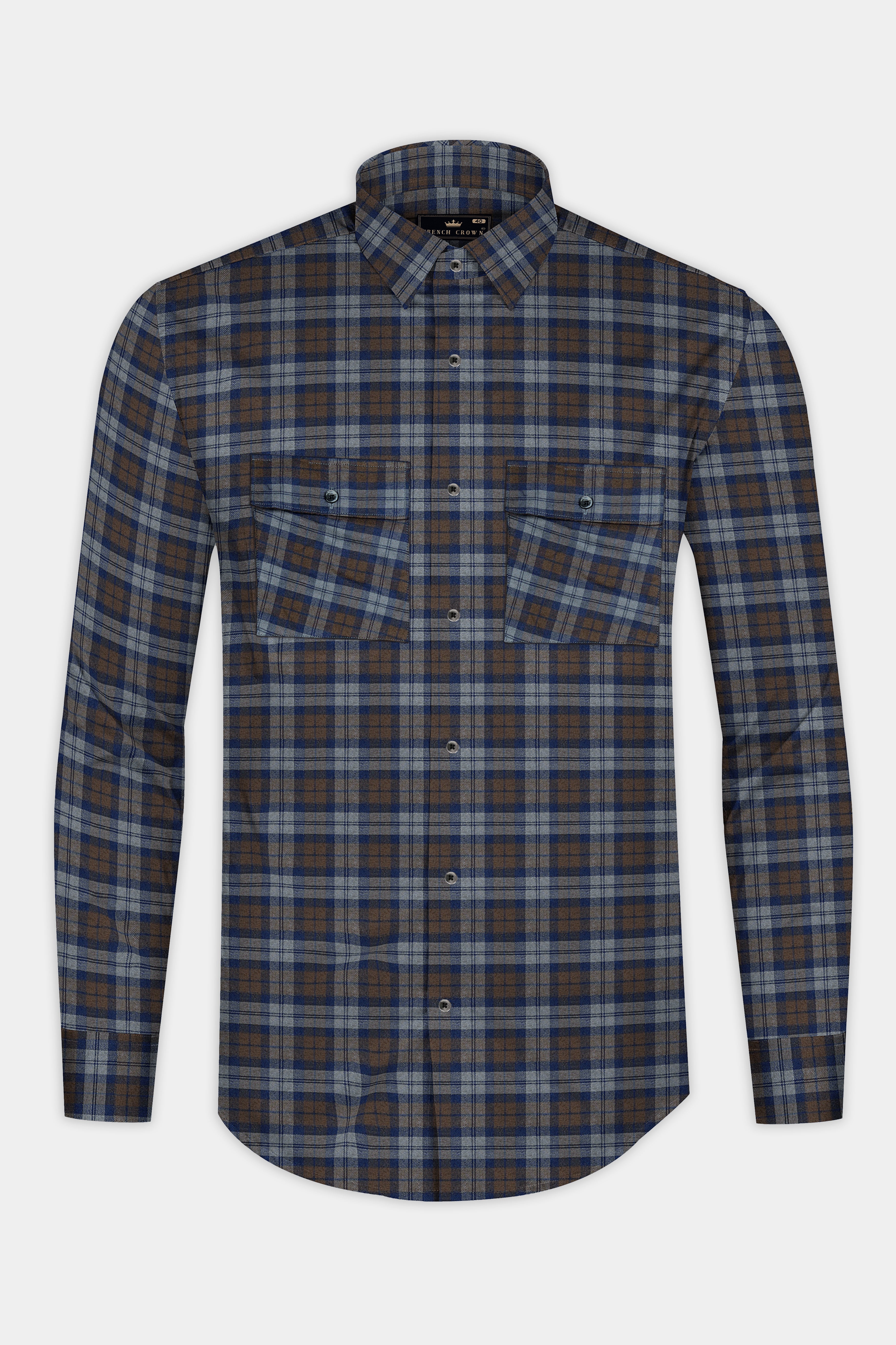 Iroko Brown With Firefly Plaid Twill Cotton Shirt 12745-BLK-FP-P666-38, 12745-BLK-FP-P666-H-38, 12745-BLK-FP-P666-39, 12745-BLK-FP-P666-H-39, 12745-BLK-FP-P666-40, 12745-BLK-FP-P666-H-40, 12745-BLK-FP-P666-42, 12745-BLK-FP-P666-H-42, 12745-BLK-FP-P666-44, 12745-BLK-FP-P666-H-44, 12745-BLK-FP-P666-46, 12745-BLK-FP-P666-H-46, 12745-BLK-FP-P666-48, 12745-BLK-FP-P666-H-48, 12745-BLK-FP-P666-50, 12745-BLK-FP-P666-H-50, 12745-BLK-FP-P666-52, 12745-BLK-FP-P666-H-52