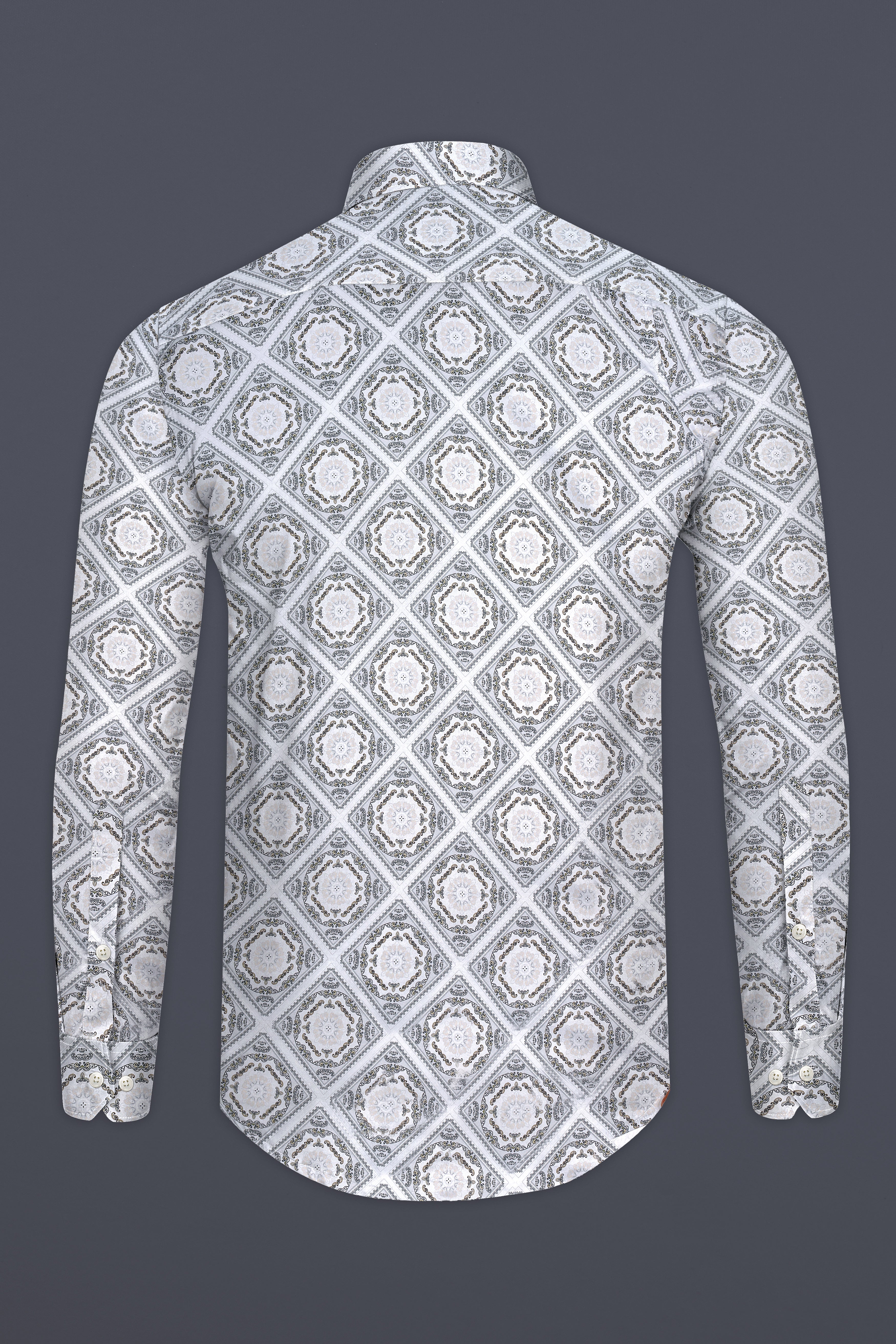 Bright White With Almond Cream Hexagon Printed Super Soft Premium Cotton Shirt 12757-CA-BLK-38, 12757-CA-BLK-H-38, 12757-CA-BLK-39, 12757-CA-BLK-H-39, 12757-CA-BLK-40, 12757-CA-BLK-H-40, 12757-CA-BLK-42, 12757-CA-BLK-H-42, 12757-CA-BLK-44, 12757-CA-BLK-H-44, 12757-CA-BLK-46, 12757-CA-BLK-H-46, 12757-CA-BLK-48, 12757-CA-BLK-H-48, 12757-CA-BLK-50, 12757-CA-BLK-H-50, 12757-CA-BLK-52, 12757-CA-BLK-H-52