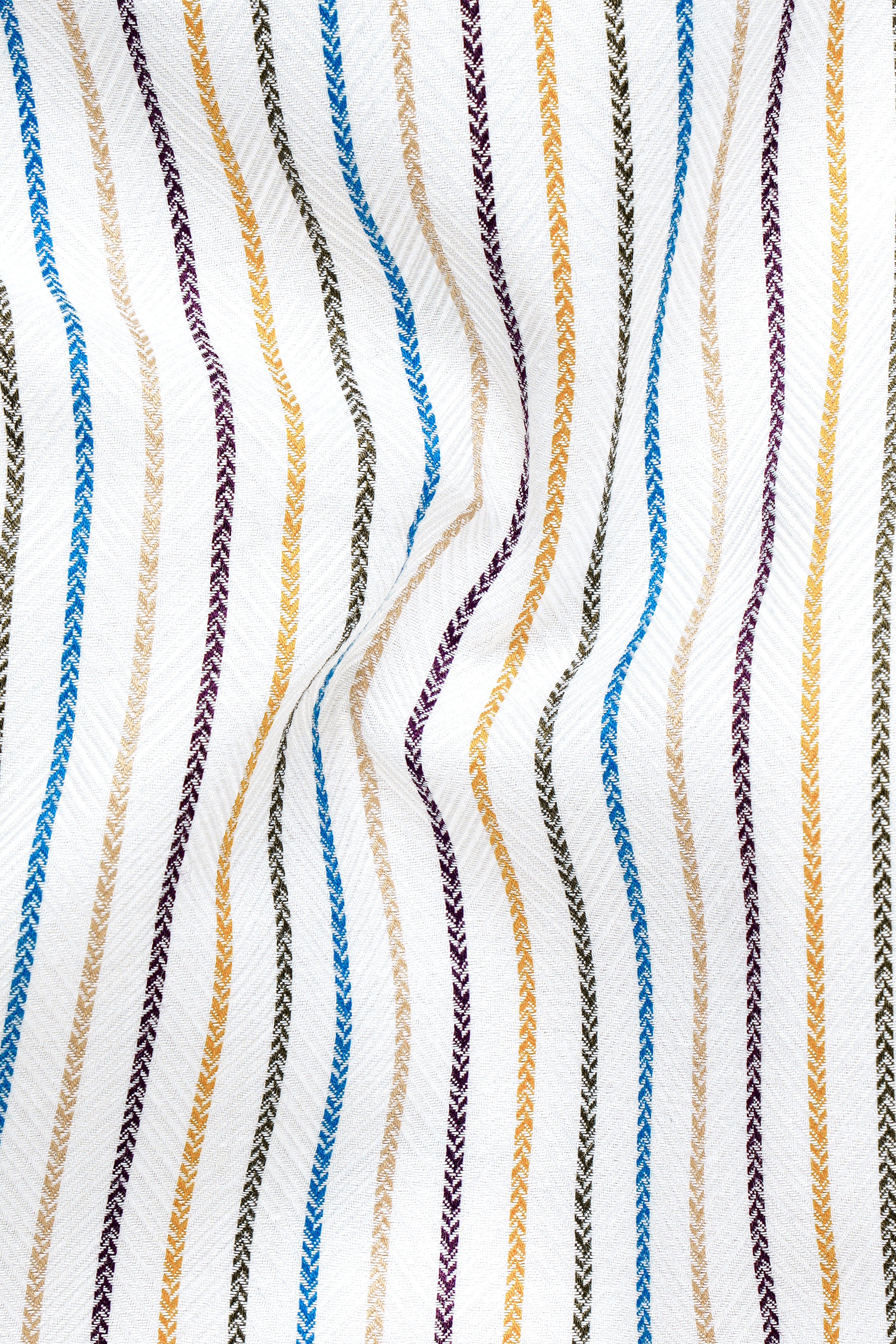 Bright White Multicolour Striped Herringbone Soft Cotton Shirt 12762-38, 12762-H-38, 12762-39, 12762-H-39, 12762-40, 12762-H-40, 12762-42, 12762-H-42, 12762-44, 12762-H-44, 12762-46, 12762-H-46, 12762-48, 12762-H-48, 12762-50, 12762-H-50, 12762-52, 12762-H-52
