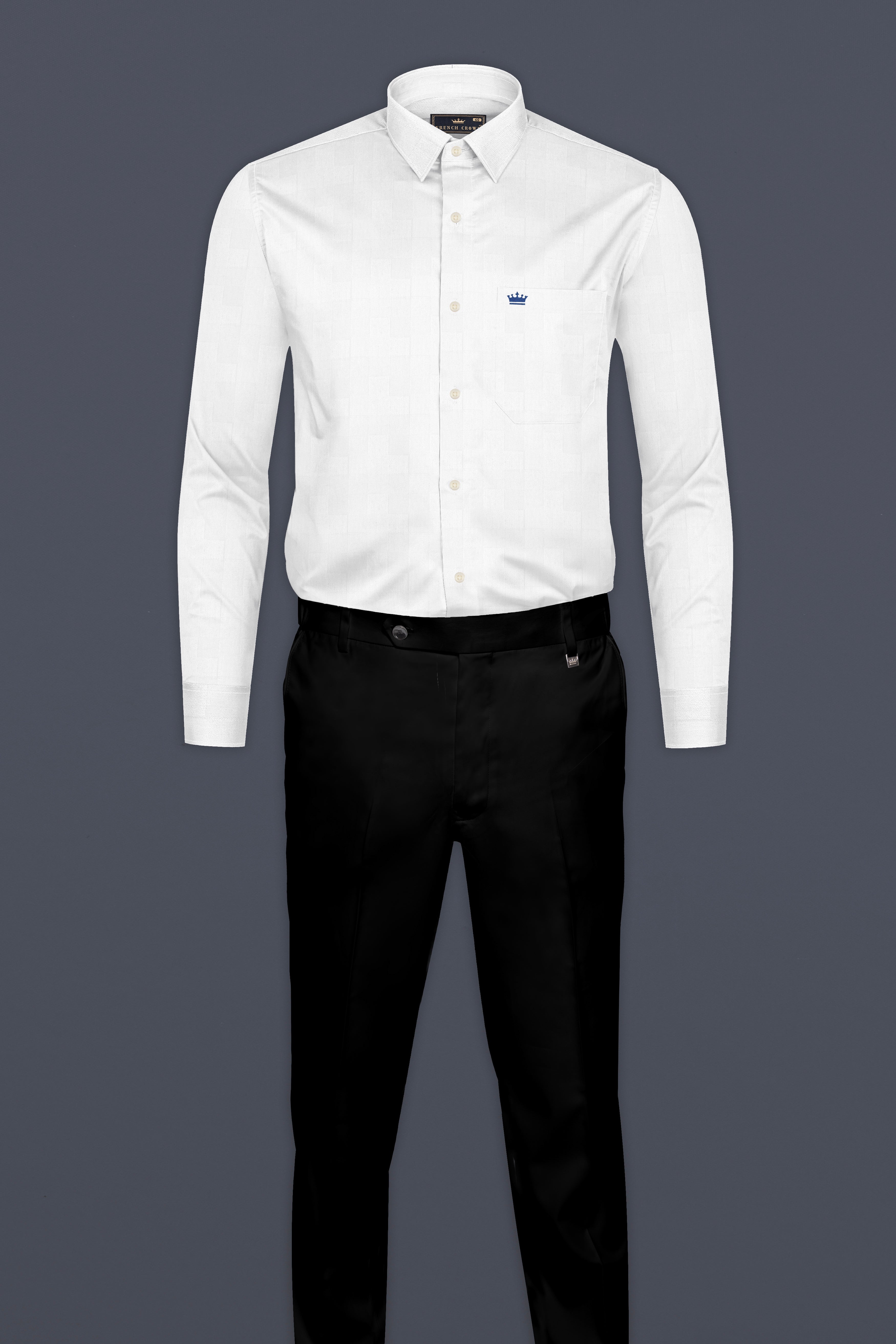 Bright White Jacquard Textured Premium Cotton Shirt 12783-38, 12783-H-38, 12783-39, 12783-H-39, 12783-40, 12783-H-40, 12783-42, 12783-H-42, 12783-44, 12783-H-44, 12783-46, 12783-H-46, 12783-48, 12783-H-48, 12783-50, 12783-H-50, 12783-52, 12783-H-52