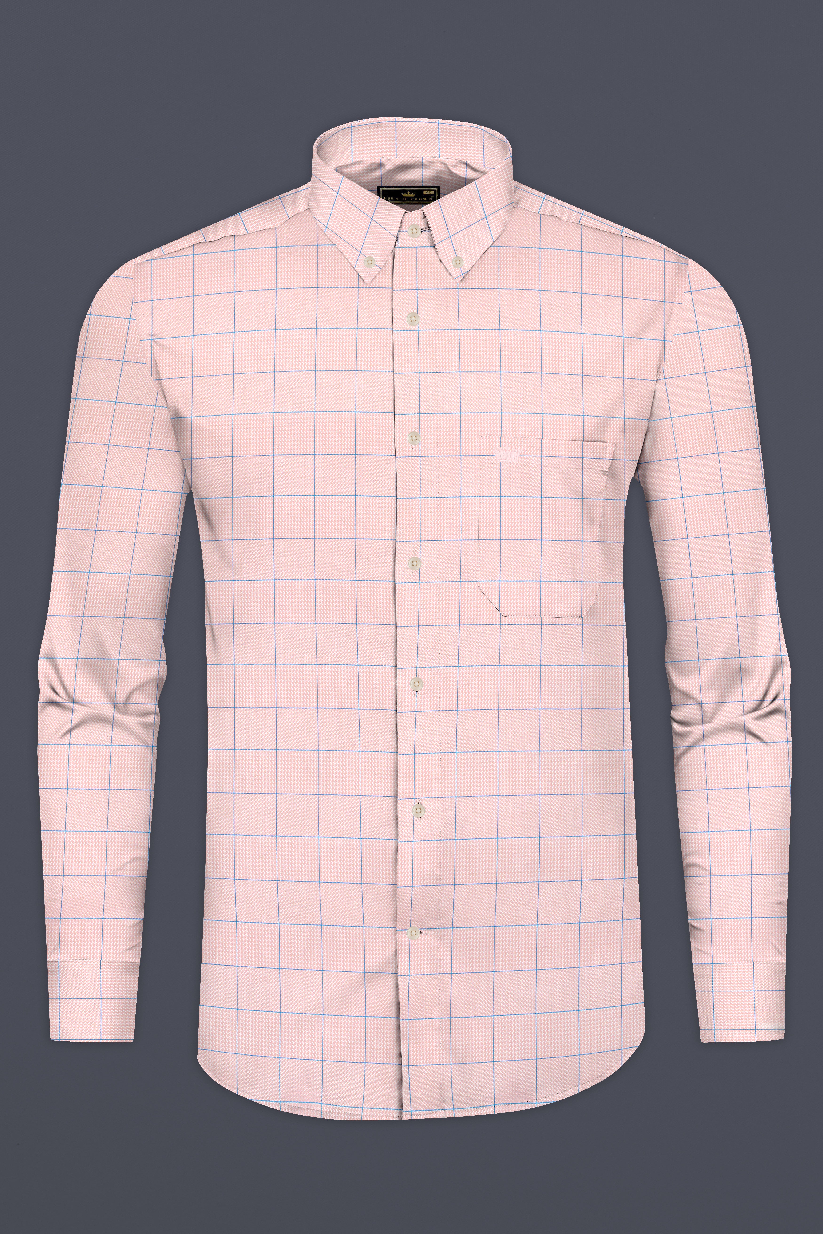 Oyster Pink Windowpane Dobby Textured Premium Cotton Shirt 12785-BD-38, 12785-BD-H-38, 12785-BD-39, 12785-BD-H-39, 12785-BD-40, 12785-BD-H-40, 12785-BD-42, 12785-BD-H-42, 12785-BD-44, 12785-BD-H-44, 12785-BD-46, 12785-BD-H-46, 12785-BD-48, 12785-BD-H-48, 12785-BD-50, 12785-BD-H-50, 12785-BD-52, 12785-BD-H-52