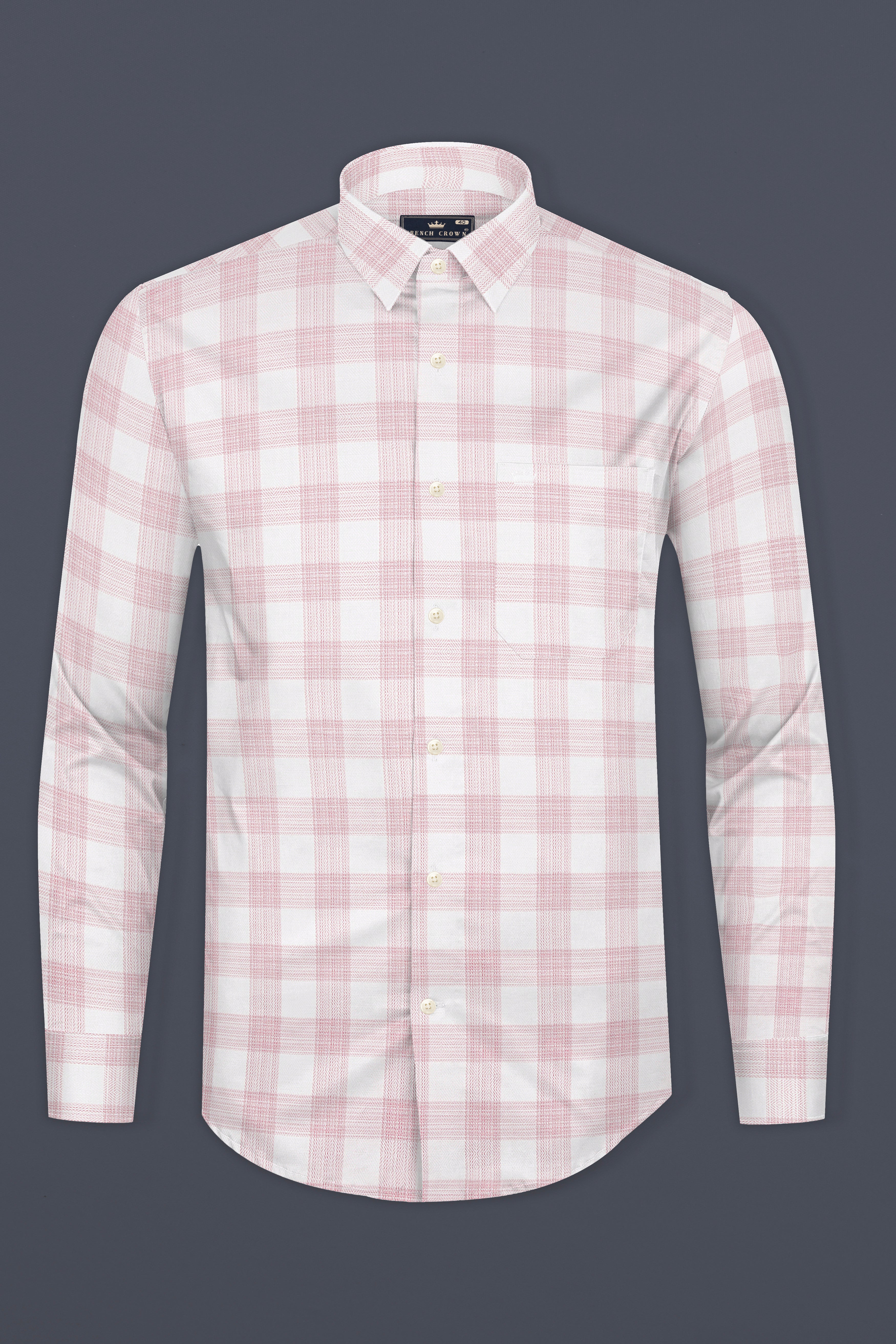 Bizzarre Pink plaid Dobby Shirt 12788-38, 12788-H-38, 12788-39, 12788-H-39, 12788-40, 12788-H-40, 12788-42, 12788-H-42, 12788-44, 12788-H-44, 12788-46, 12788-H-46, 12788-48, 12788-H-48, 12788-50, 12788-H-50, 12788-52, 12788-H-52