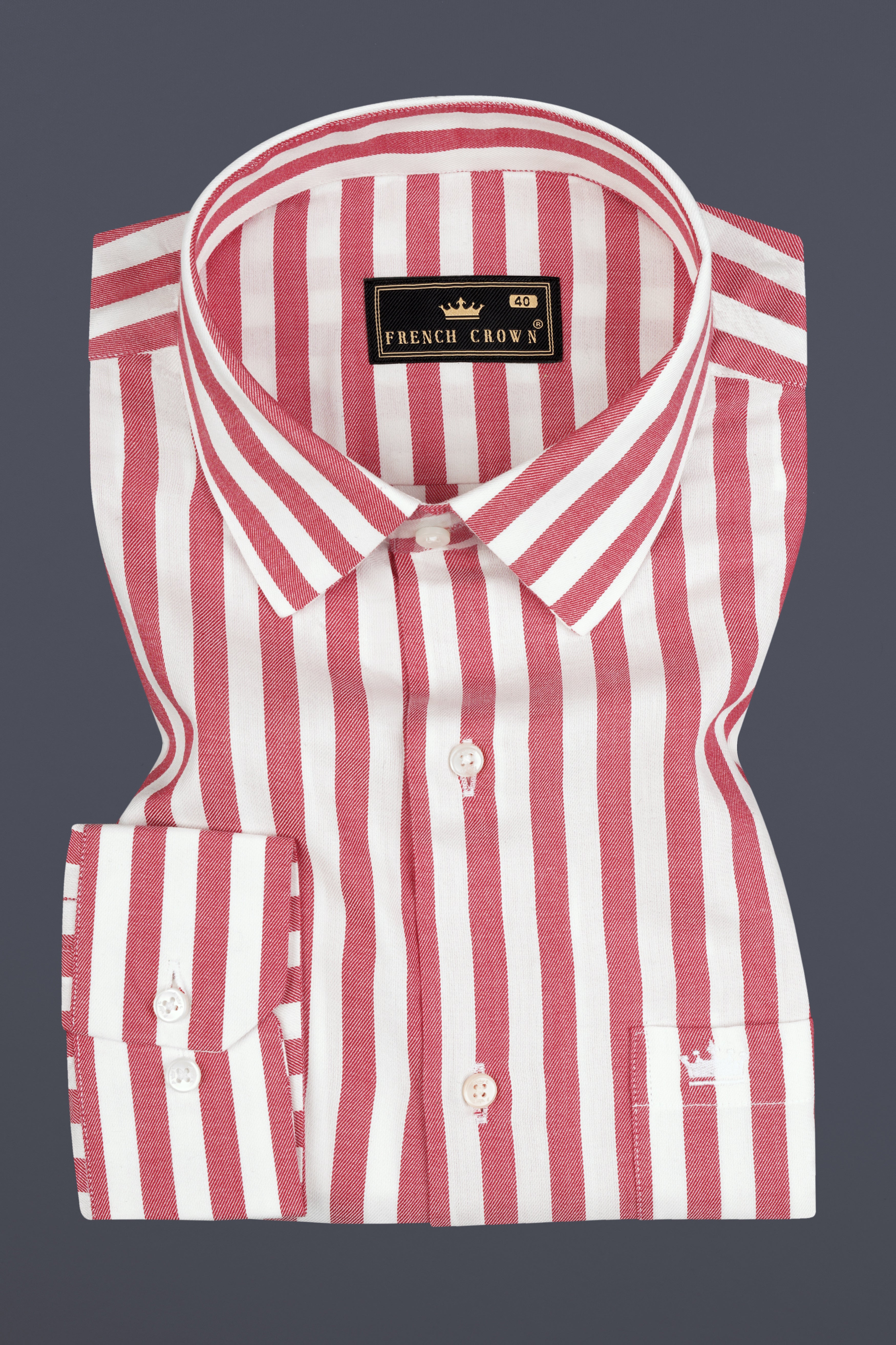 Mandy Pink with White Striped Dobby Shirt 12789-38, 12789-H-38, 12789-39, 12789-H-39, 12789-40, 12789-H-40, 12789-42, 12789-H-42, 12789-44, 12789-H-44, 12789-46, 12789-H-46, 12789-48, 12789-H-48, 12789-50, 12789-H-50, 12789-52, 12789-H-52