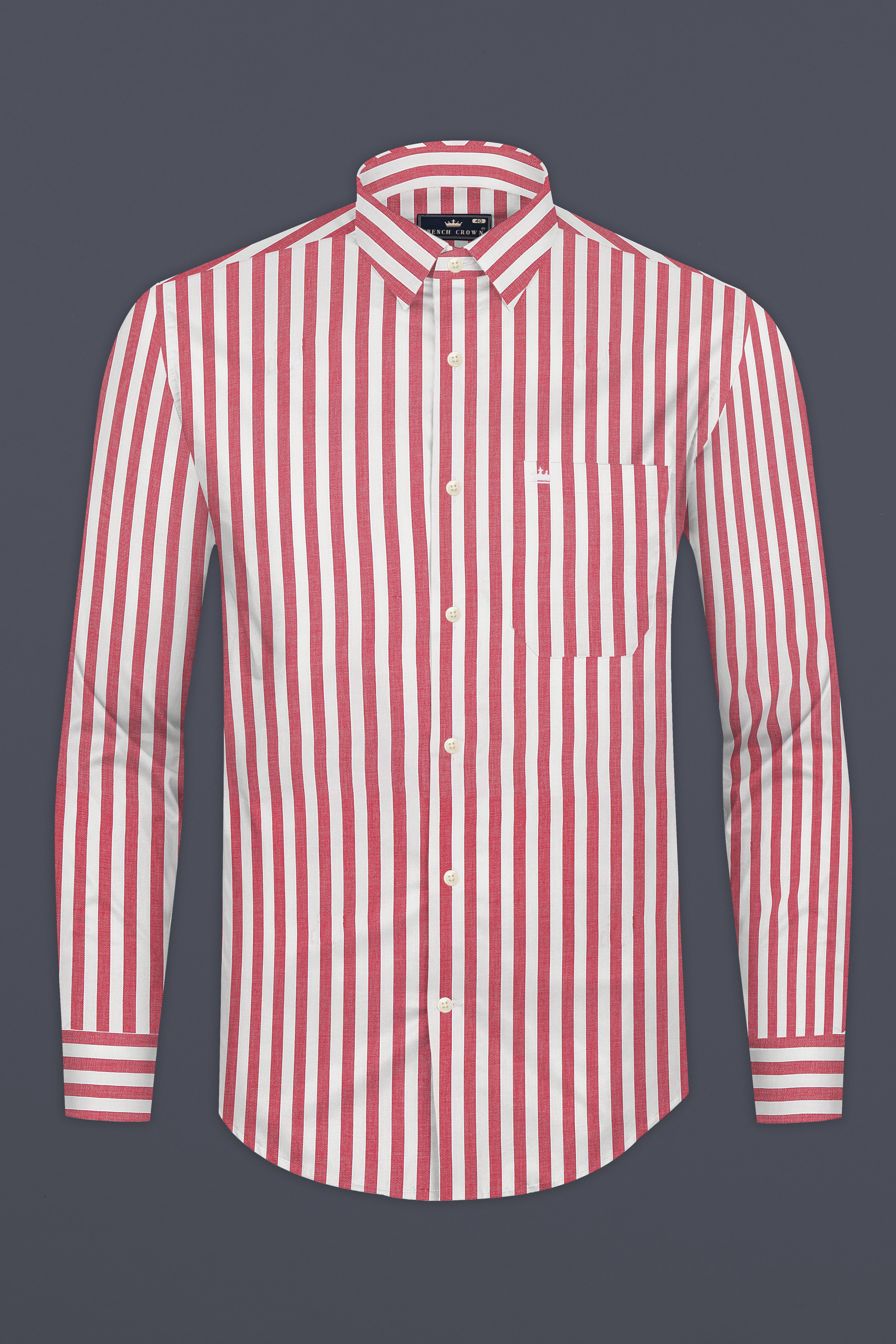 Mandy Pink with White Striped Dobby Shirt 12789-38, 12789-H-38, 12789-39, 12789-H-39, 12789-40, 12789-H-40, 12789-42, 12789-H-42, 12789-44, 12789-H-44, 12789-46, 12789-H-46, 12789-48, 12789-H-48, 12789-50, 12789-H-50, 12789-52, 12789-H-52