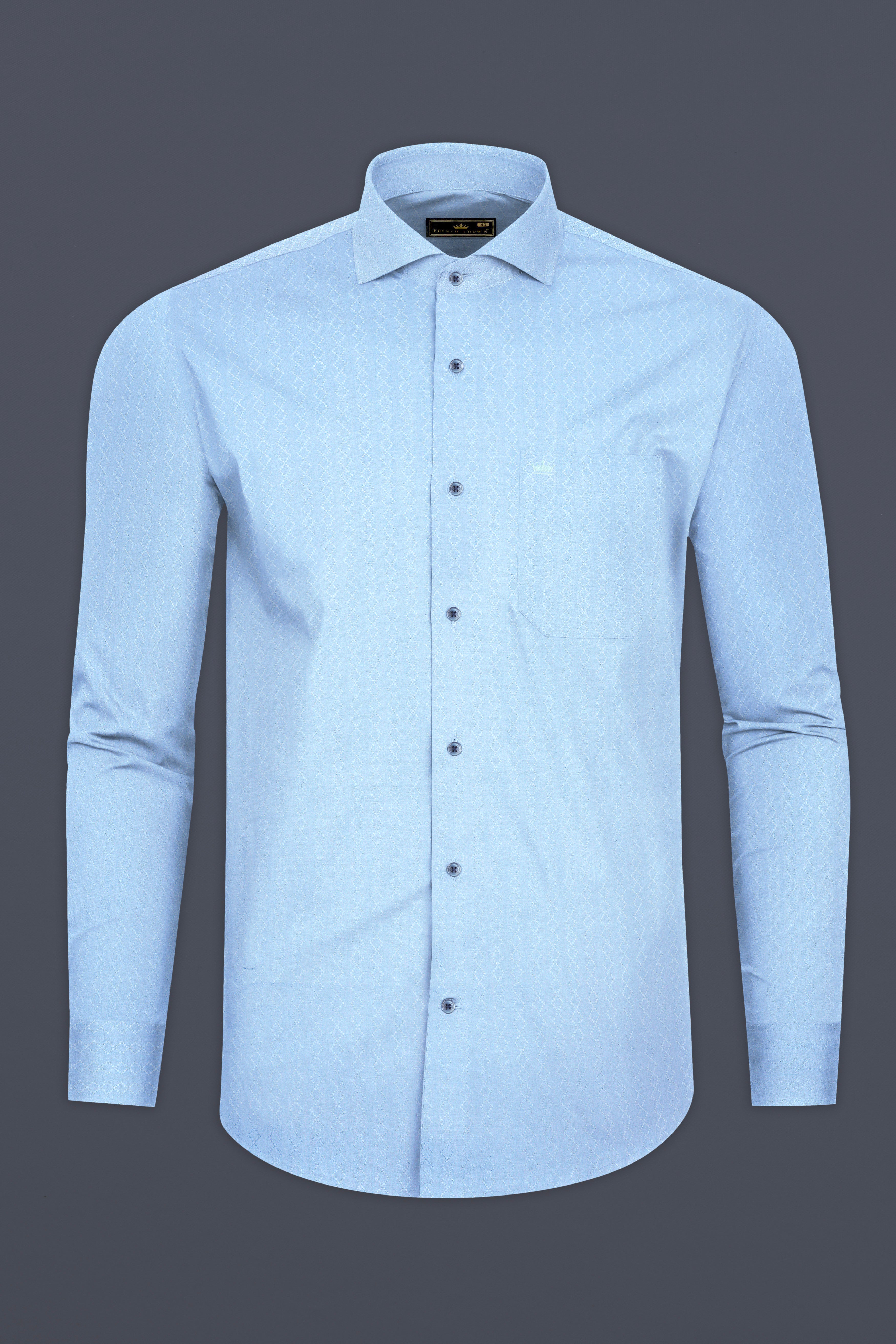 Cerulean Blue Jacquard Textured Premium Cotton Shirt 12793-CA-BLE-38, 12793-CA-BLE-H-38, 12793-CA-BLE-39, 12793-CA-BLE-H-39, 12793-CA-BLE-40, 12793-CA-BLE-H-40, 12793-CA-BLE-42, 12793-CA-BLE-H-42, 12793-CA-BLE-44, 12793-CA-BLE-H-44, 12793-CA-BLE-46, 12793-CA-BLE-H-46, 12793-CA-BLE-48, 12793-CA-BLE-H-48, 12793-CA-BLE-50, 12793-CA-BLE-H-50, 12793-CA-BLE-52, 12793-CA-BLE-H-52