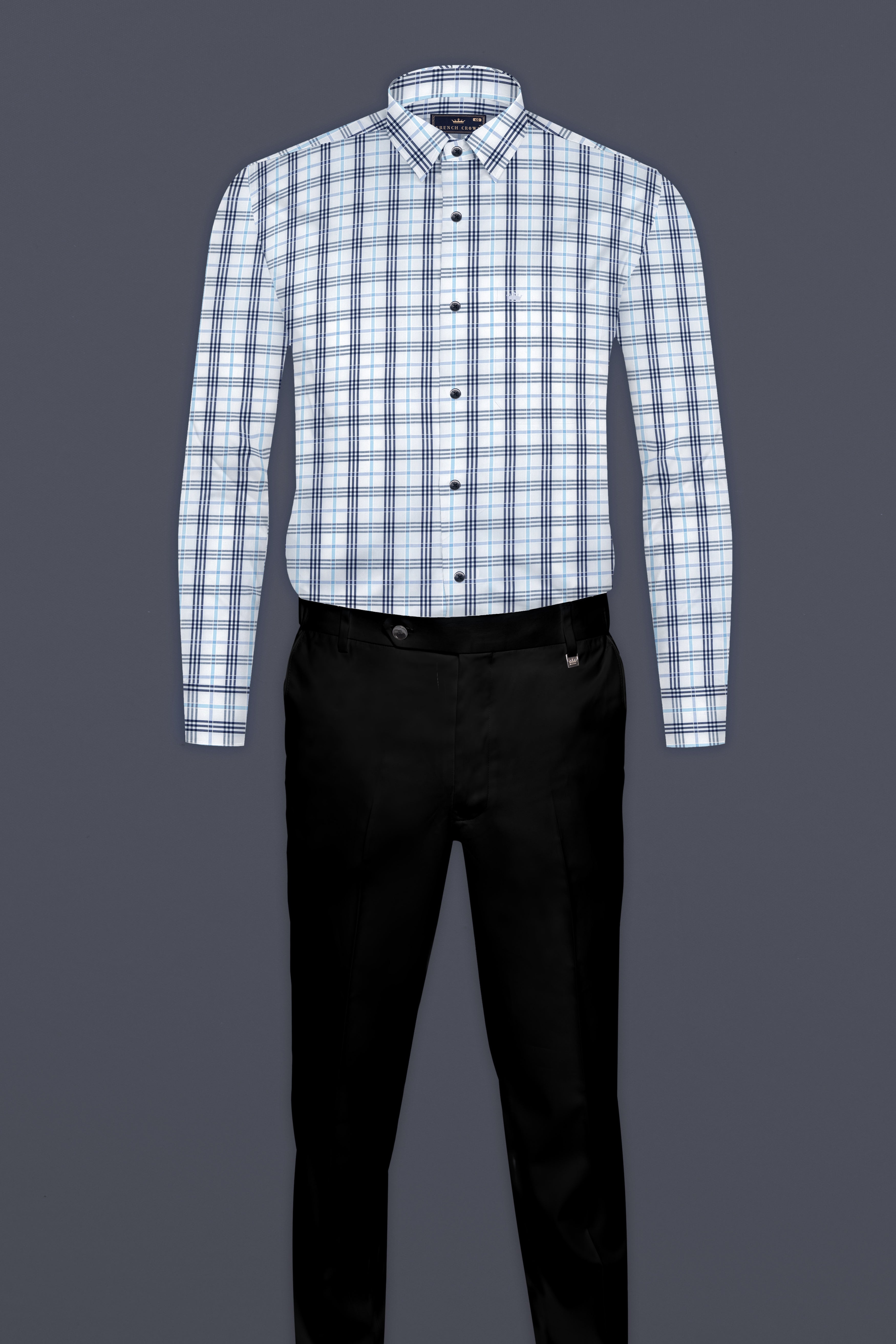 Bright White And Zodiac Blue Windowpane Dobby Shirt 12794-BLK-38, 12794-BLK-H-38, 12794-BLK-39, 12794-BLK-H-39, 12794-BLK-40, 12794-BLK-H-40, 12794-BLK-42, 12794-BLK-H-42, 12794-BLK-44, 12794-BLK-H-44, 12794-BLK-46, 12794-BLK-H-46, 12794-BLK-48, 12794-BLK-H-48, 12794-BLK-50, 12794-BLK-H-50, 12794-BLK-52, 12794-BLK-H-52