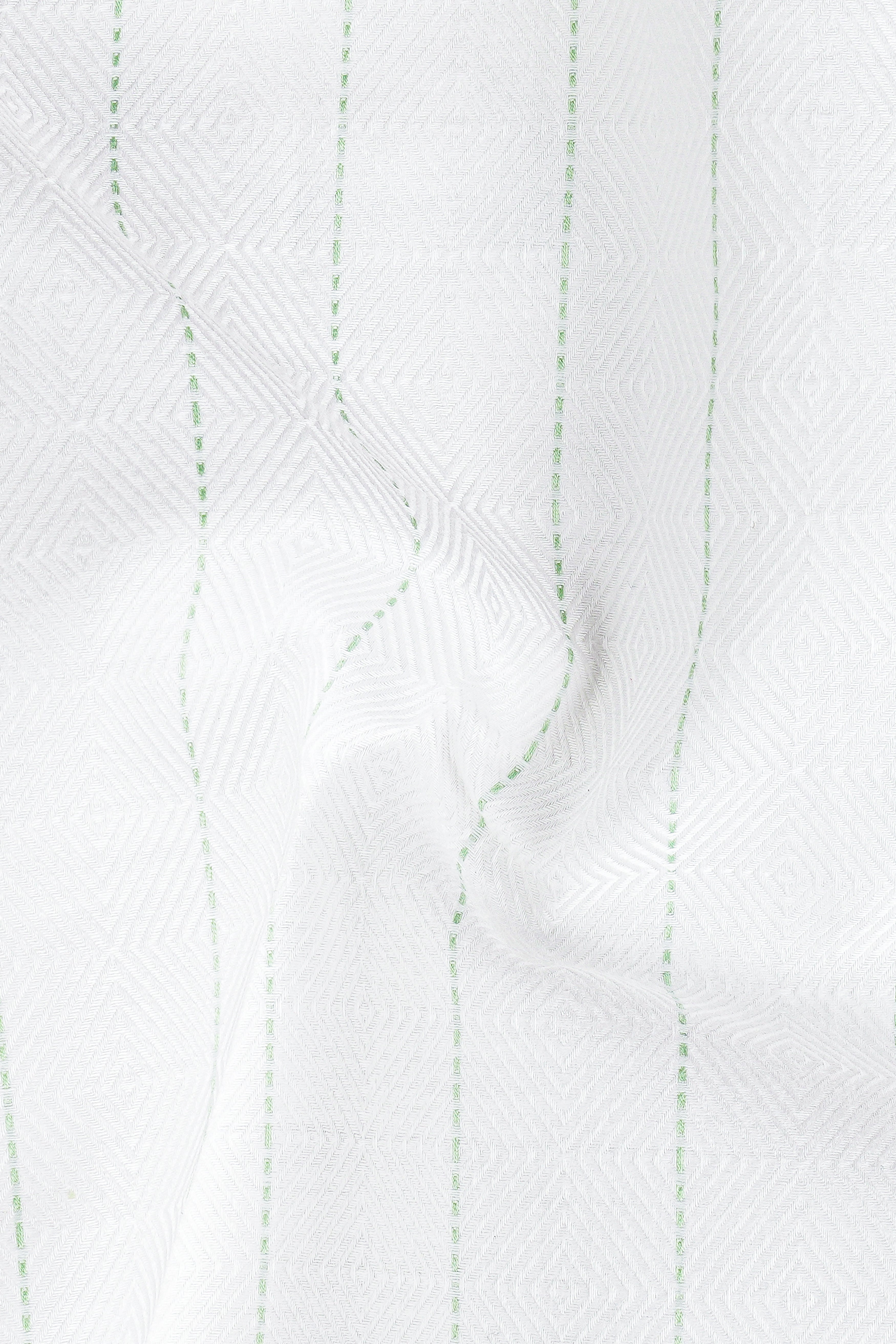 Bright white With Green Striped Dobby Textured Premium Cotton Shirt 12796-38, 12796-H-38, 12796-39, 12796-H-39, 12796-40, 12796-H-40, 12796-42, 12796-H-42, 12796-44, 12796-H-44, 12796-46, 12796-H-46, 12796-48, 12796-H-48, 12796-50, 12796-H-50, 12796-52, 12796-H-52